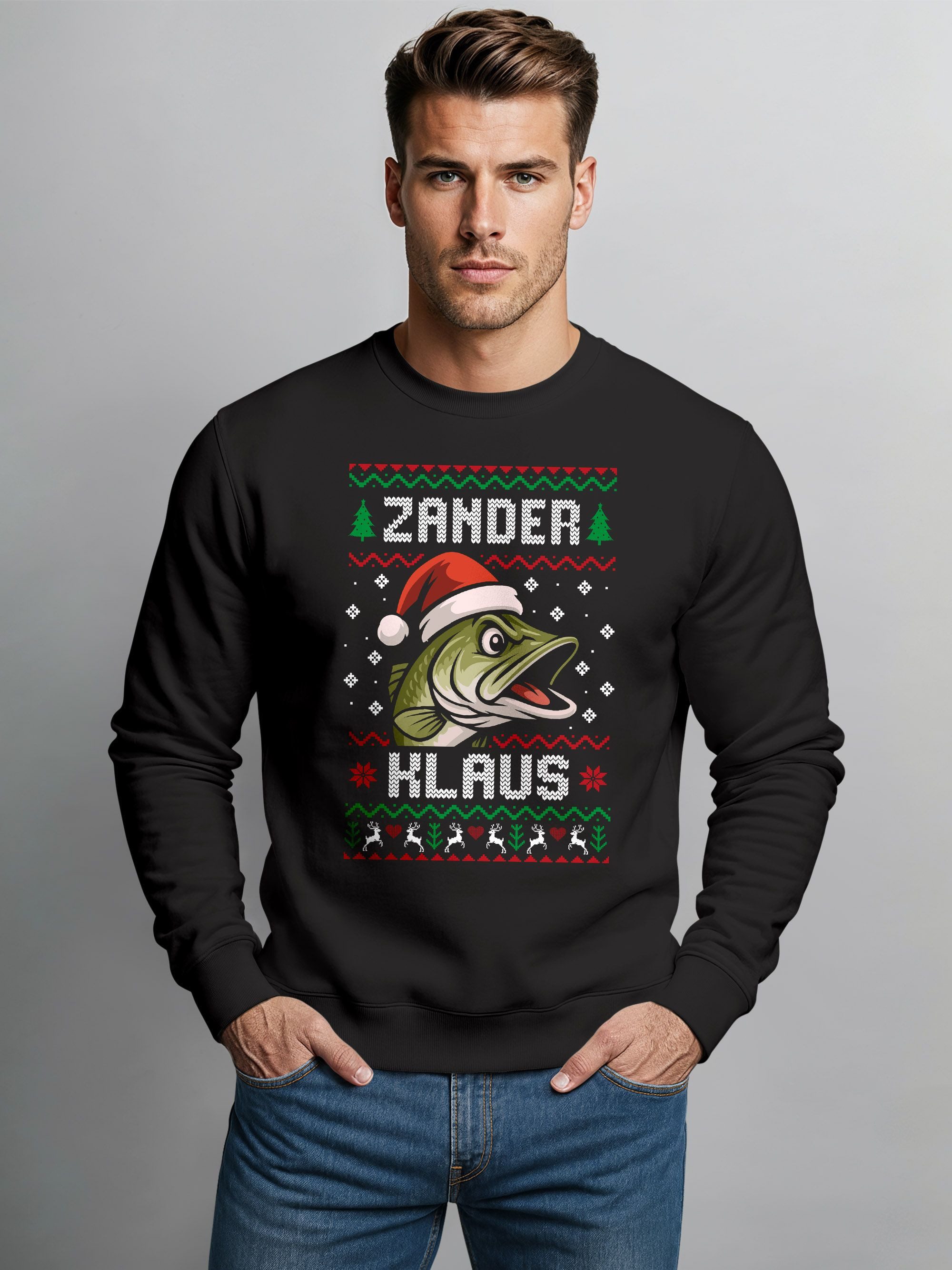 MoonWorks Sweatshirt Sweatshirt Herren Weihnachtspullover Ugly XMAS Spruch günstig online kaufen