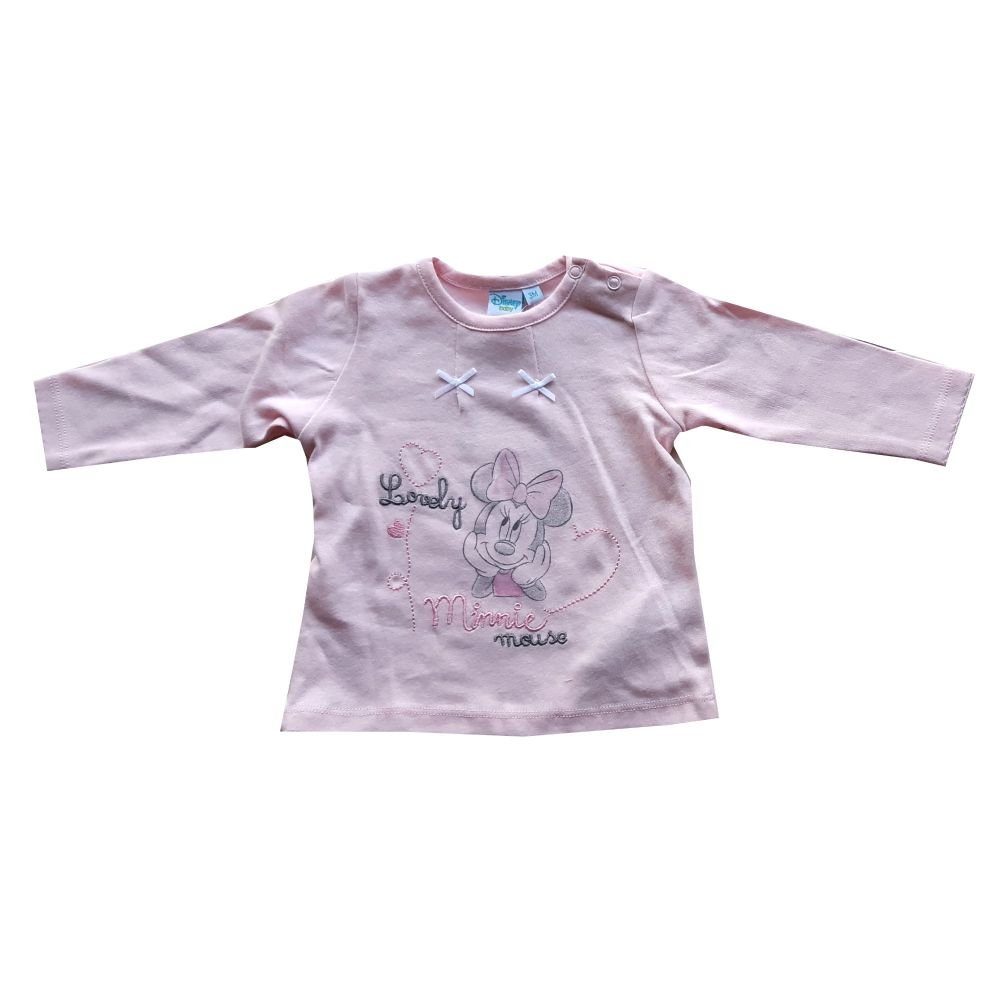 62-92 Disney Minnie Maus Baby Shirt und Hose Set Gr Langarmshirt Grau 