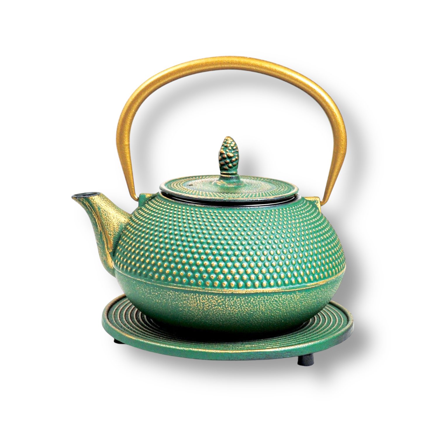 JA-UNENDLICH Teekanne Royal, 1.2 l, aus Gusseisen handgefertigt im Sandgussverfahren, innen emailliert