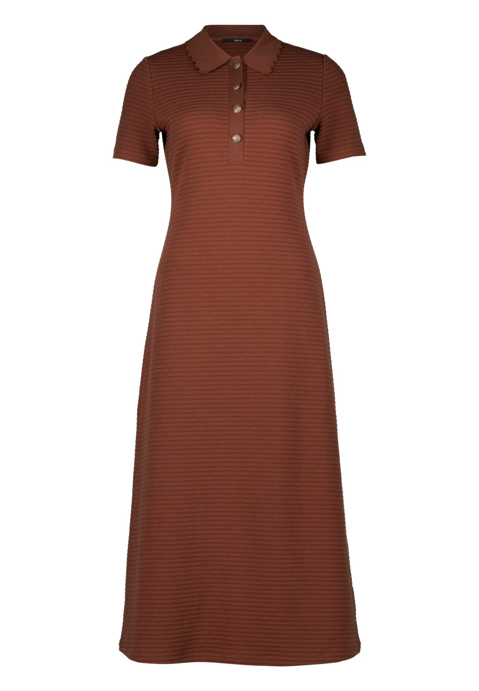 Zero Strickkleid Damen Strickkleid mit Polokragen Knopfleiste günstig online kaufen