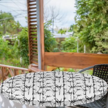 Abakuhaus Tischdecke Rundum-elastische Stofftischdecke, Bambus Exotische Pflanzen Vorbauten Dschungel