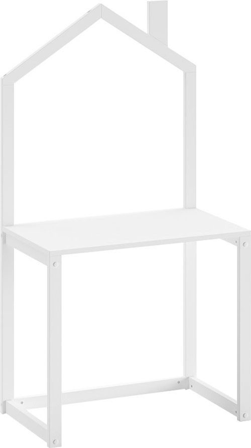 Vipack Kinderschreibtisch Dallas, Ausführung Kiefer massiv, stabil gebaut (B/H/T ca. 100x150,6x50cm, seitlich und nach hinten offen), mit Haus-Optik, große Arbeitsfläche, ideal für kleine Räume, 2 Цвета(ов)