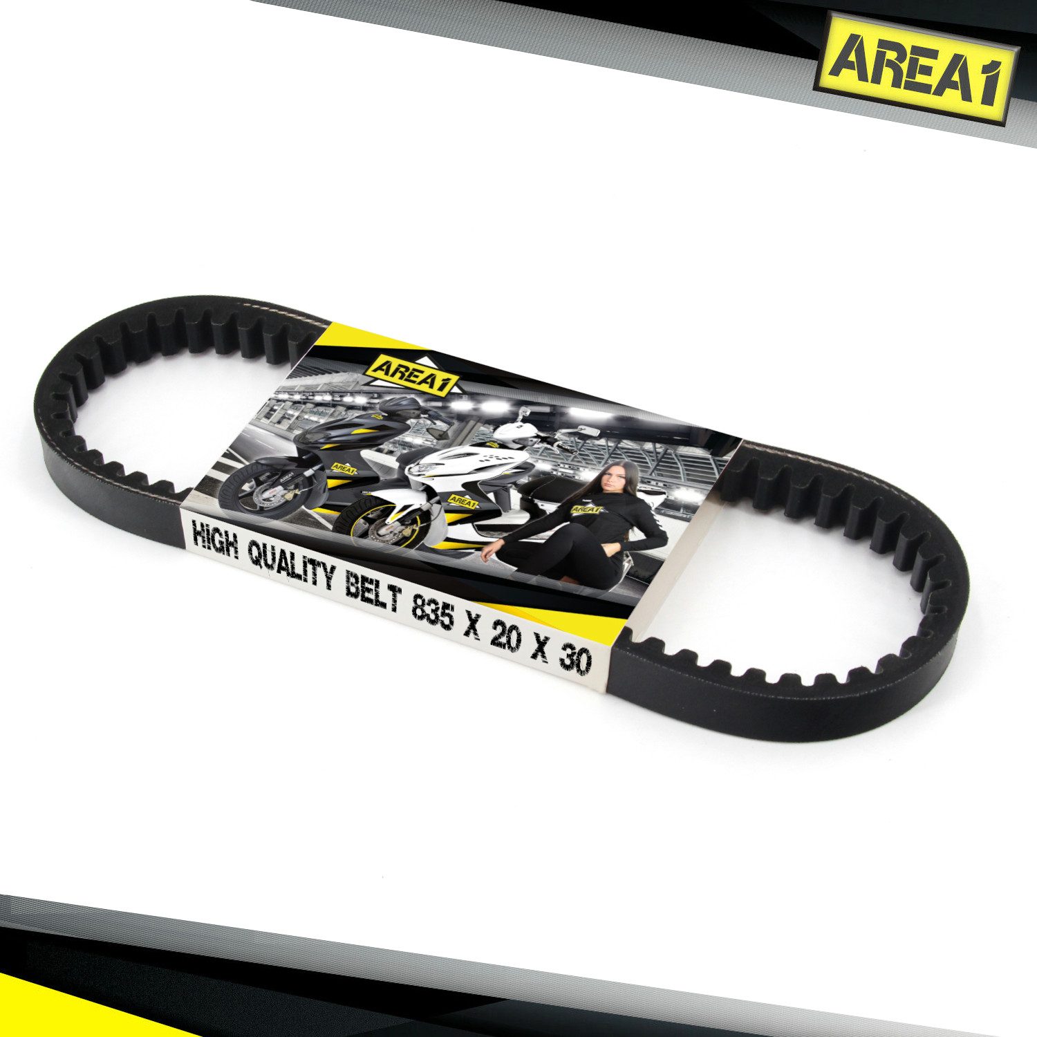 Area1 Zahnriemen Ersatz Keilriemen 835x20x30 für 125/150ccm GY6 Motoren, Kompatibel mit Baotian Rex RS Znen Benzhou Guoben Flex-Tech
