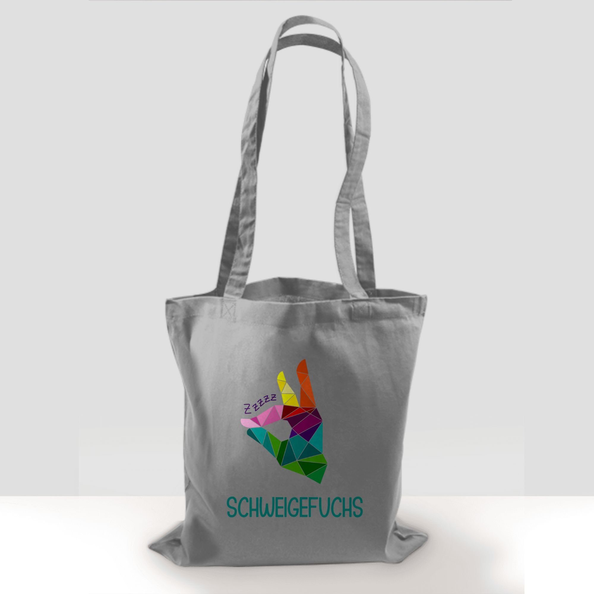 Shirtracer Baumwolltasche „Schweigefuchs Flüsterfuchs“ – Für Lehrer & Schule