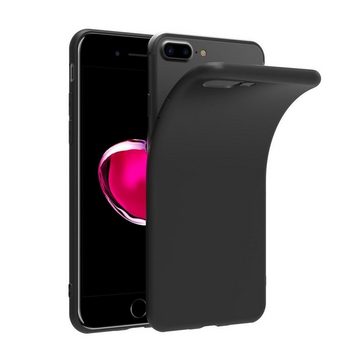 CoolGadget Handyhülle Black Series Handy Hülle für Apple iPhone 7 Plus, iPhone 8 Plus 5,5 Zoll, Edle Silikon Schlicht Schutzhülle für iPhone 7 Plus / 8 Plus Hülle