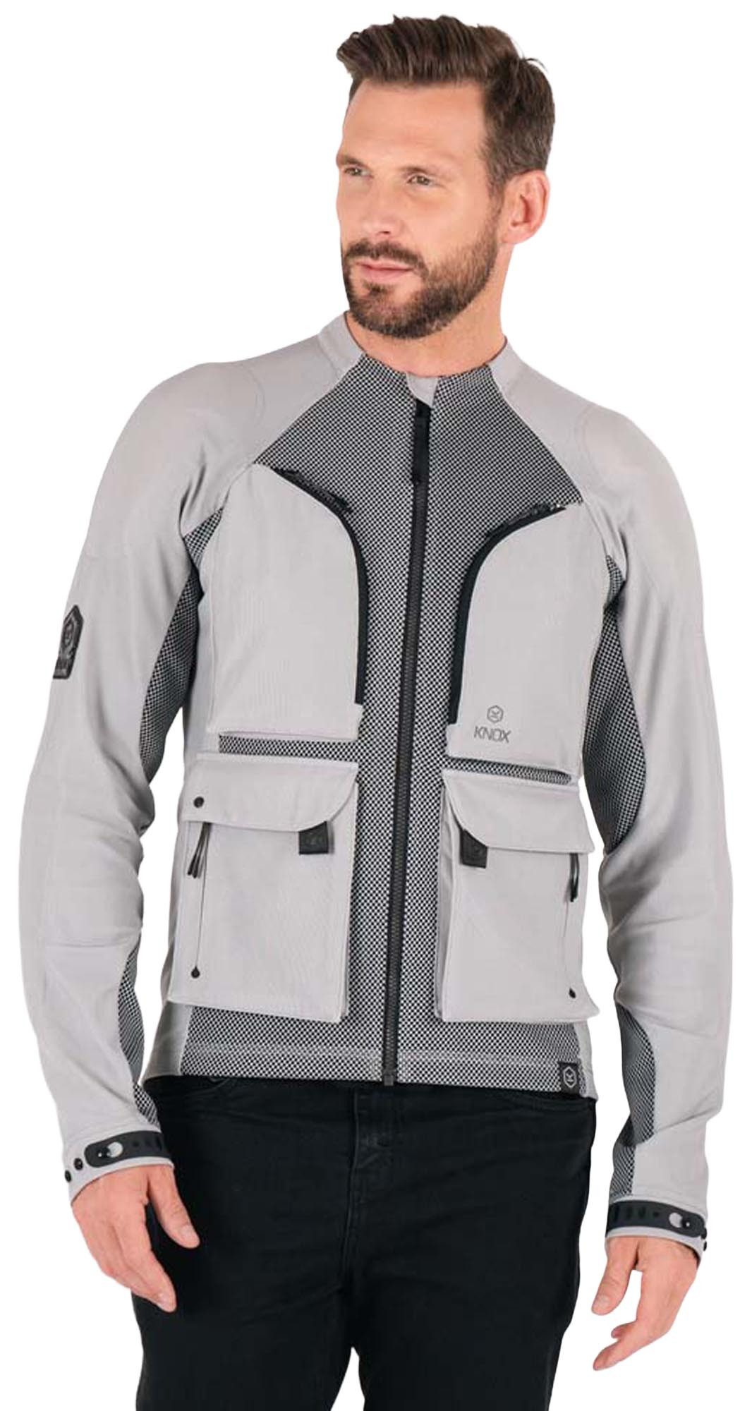 KNOX Motorradjacke Tor Motorrad Protektorenjacke Rückenprotektor enthalten,Ellenbogenprotektoren enthalten,perfori