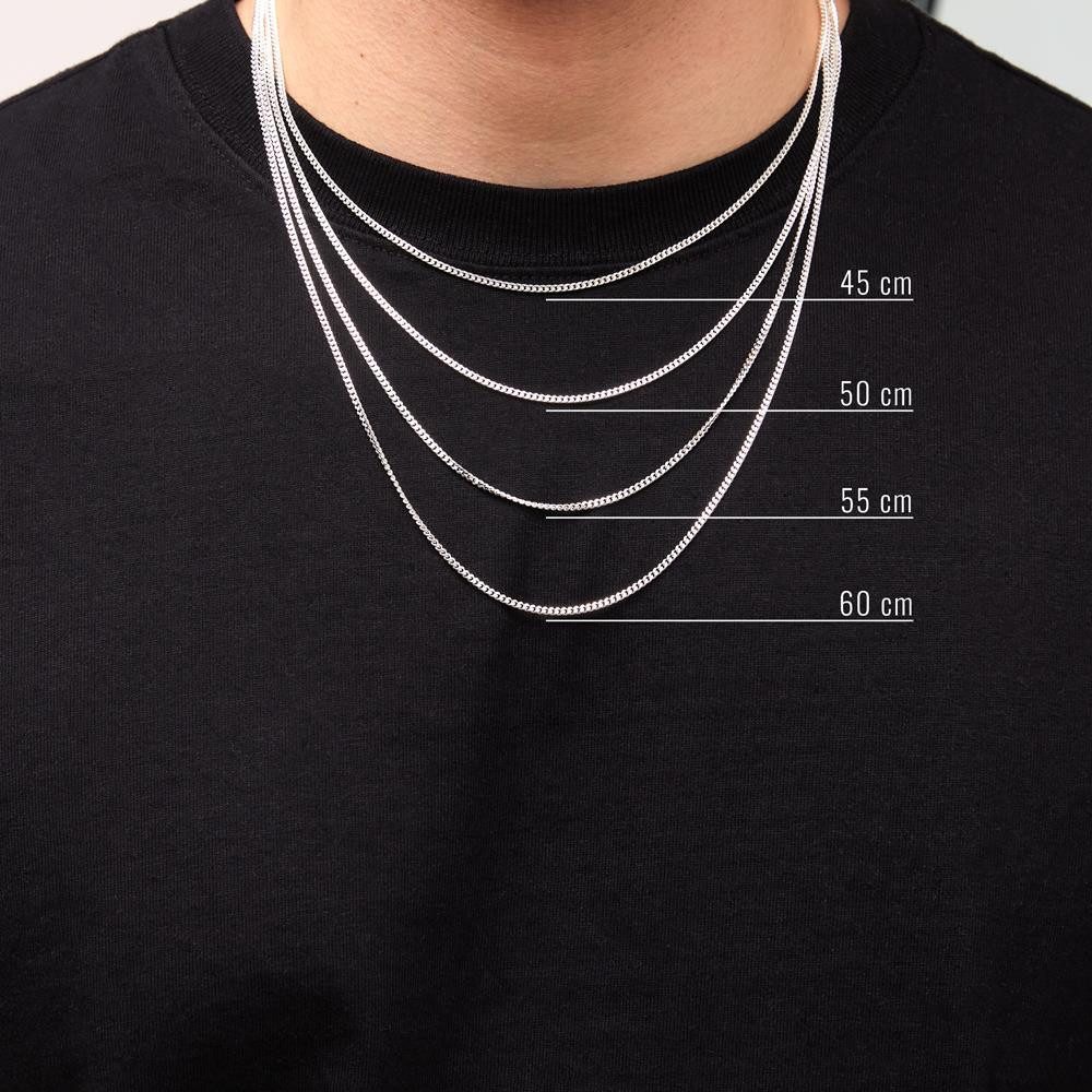 JEWLIX Panzerkette 925er Sterling Silber Panzerkette 2mm Unisex PK0020 -45c günstig online kaufen