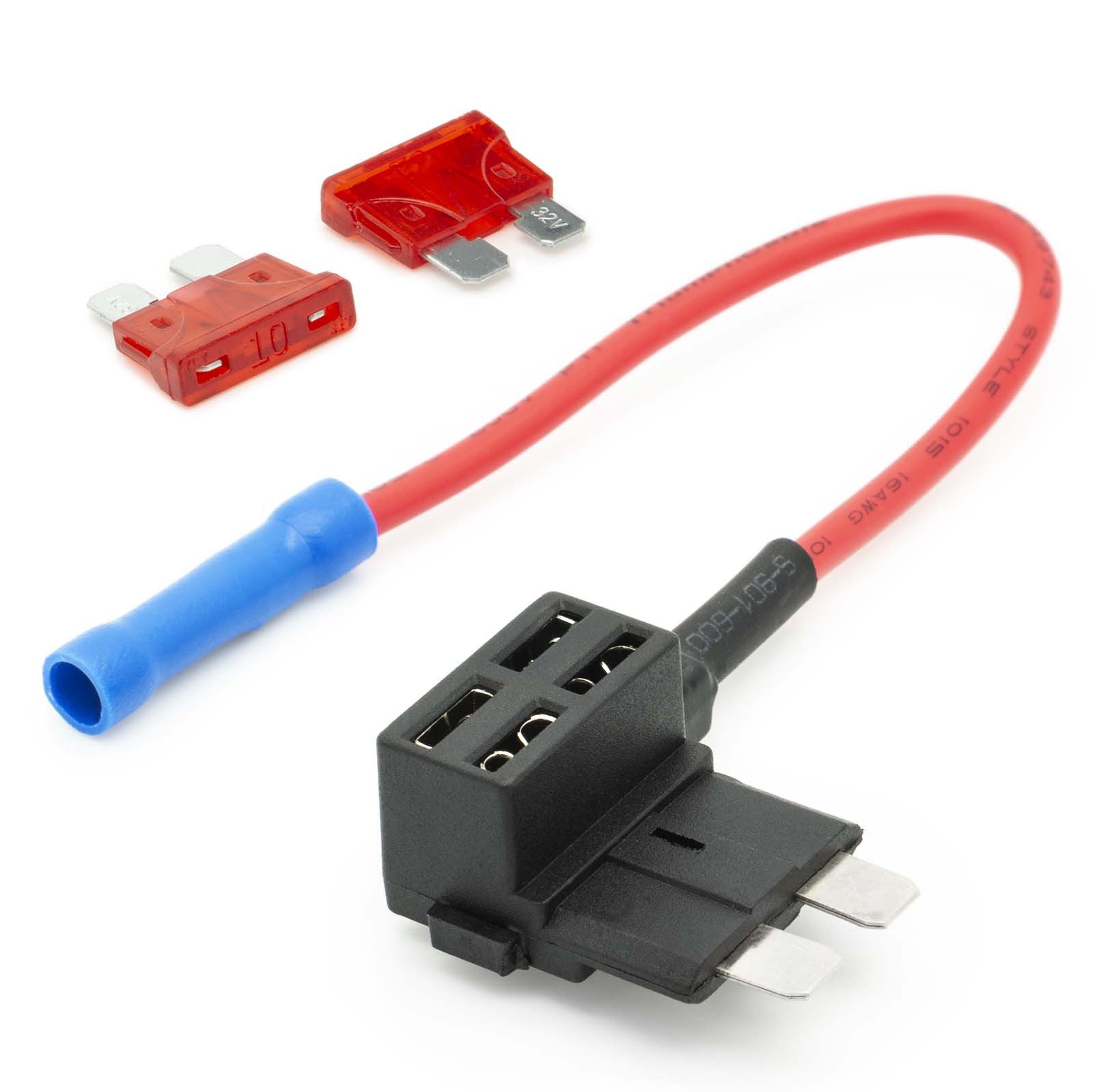 Adapter Universe Kfz-Sicherungshalter Strom Dieb Abgreifer Steck Verteiler Flach Sicherung Adapter Kabel