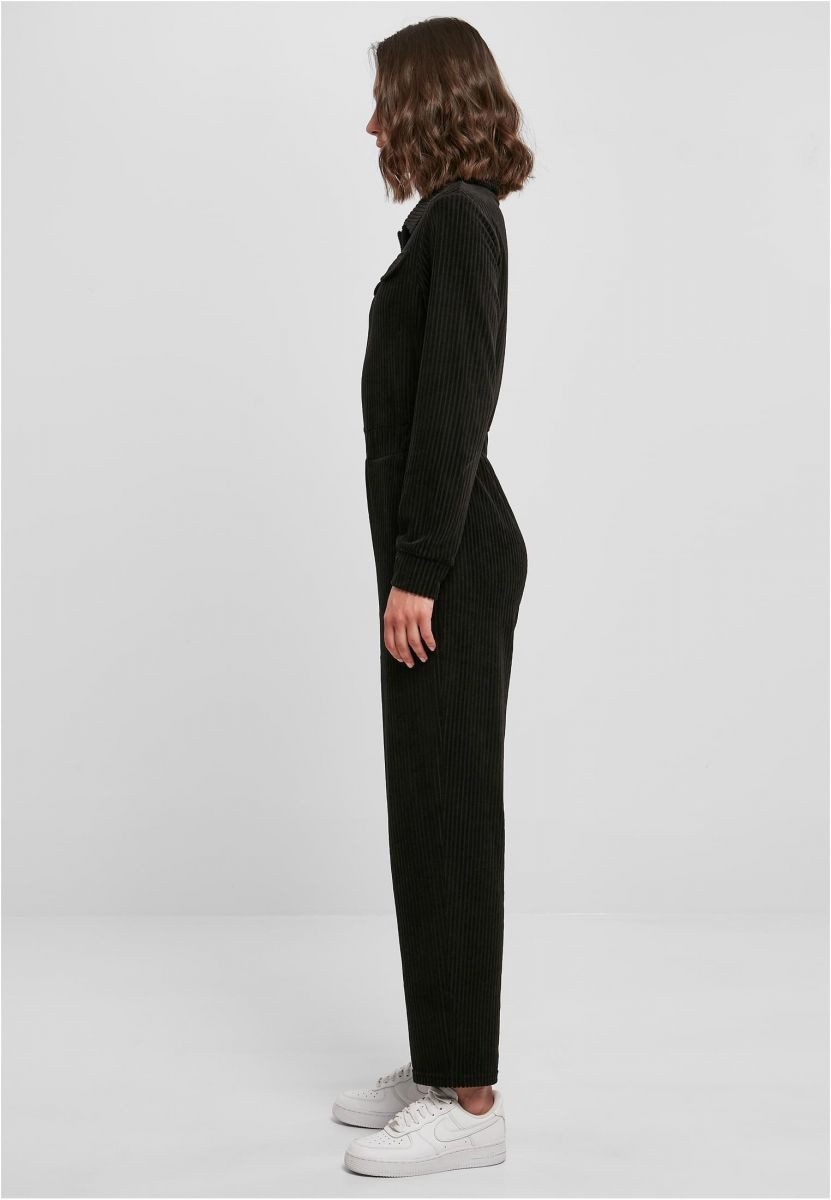 URBAN CLASSICS Jumpsuit Ladies Velvet Rib Boiler Suit Damen Overall
