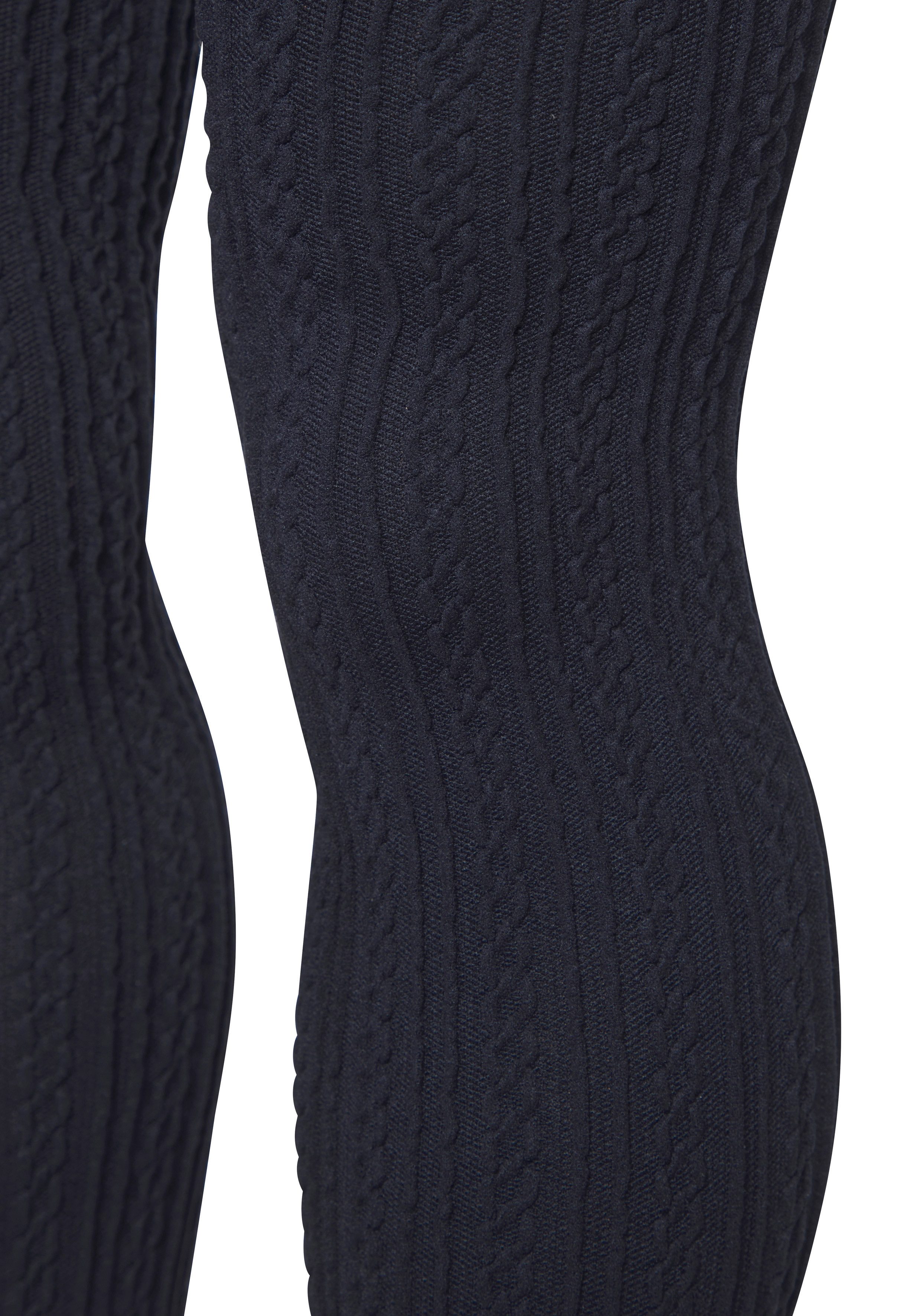H.I.S Feinstrumpfhose für Mädchen (Packung 2 St. Gr. 92/98 bis 140/146) mit Zopfmuster – Bild 4 von 5