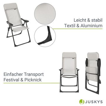 Juskys Campingstuhl Torri (2 St), leicht und stabil, platzsparend klappbar, hoher Komfort