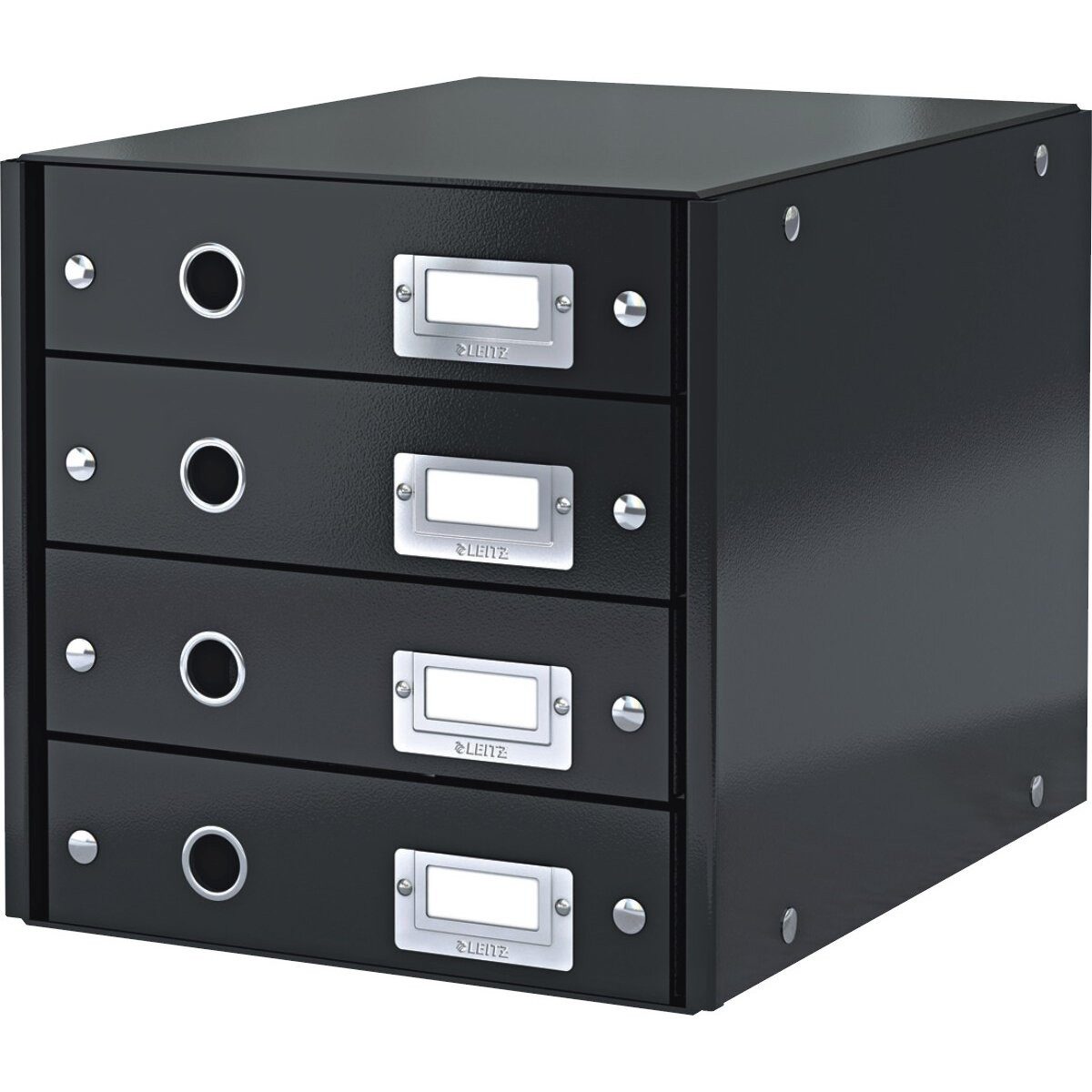 LEITZ Organizer Schubladenbox 4 Fächer Karton schwarz