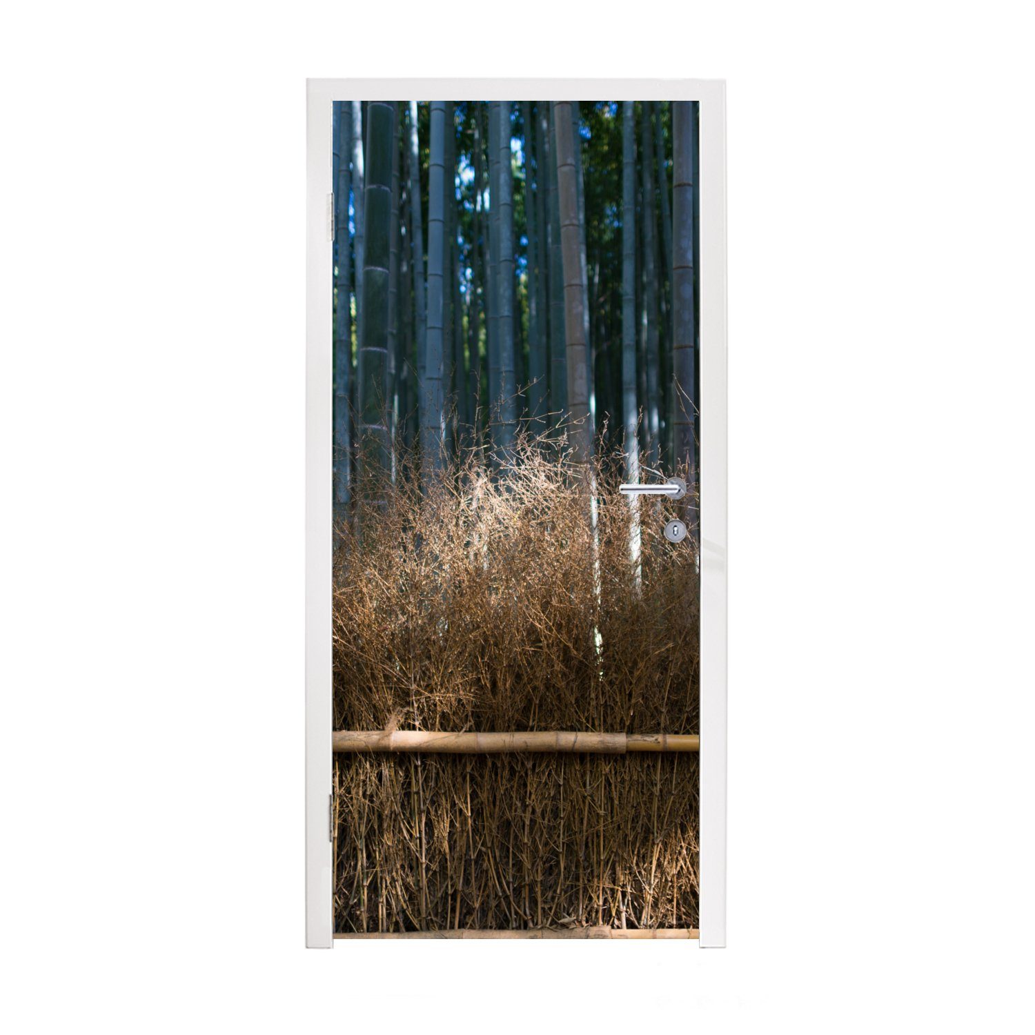 MuchoWow Türtapete Arashiyama-Bambusbäume in einem Wald Japan, Matt, bedruckt, (1 St), Fototapete für Tür, Türaufkleber, 75x205 cm