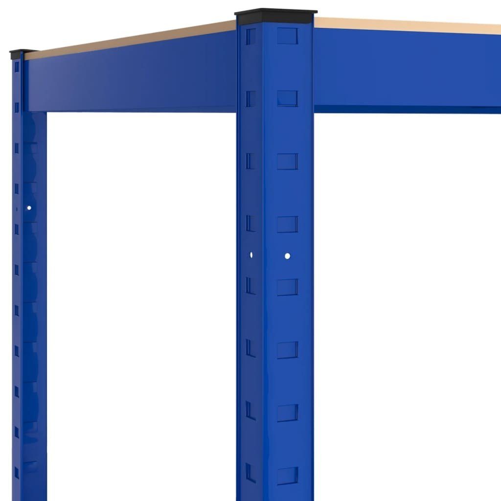 vidaXL Ablageregal Arbeitstisch mit Stahl & 1-tlg. 5 Blau Ablagen Holzwerkstoff