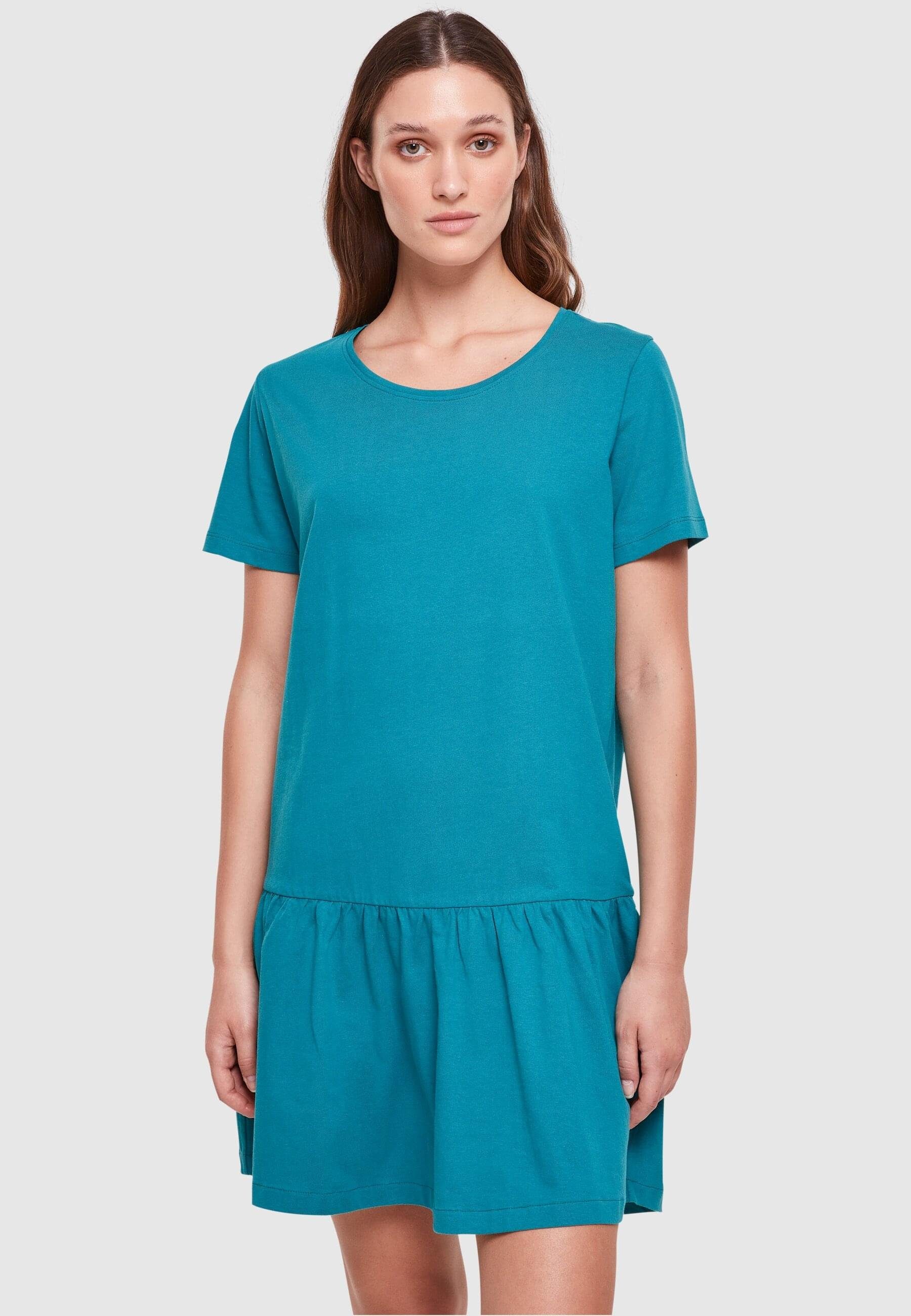 URBAN CLASSICS Stillkleid Damen Ladies Valance Tee Dress (1-tlg) watergreen | Stillkleider