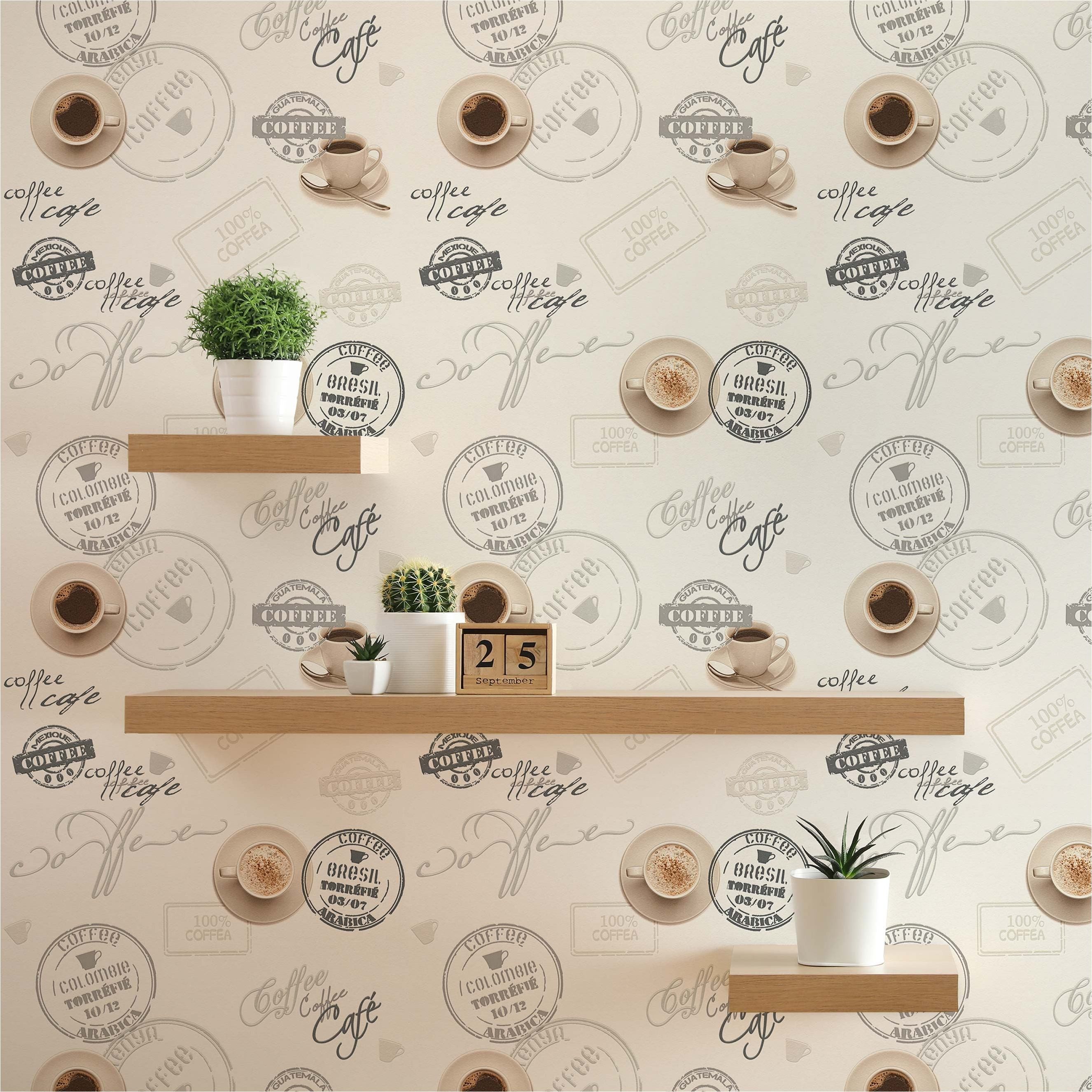 Tadessi Papiertapete Küche M1-No.891, Papiertapete, Creme, günstig online kaufen