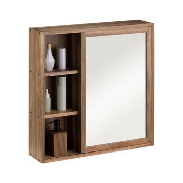 Navaris Spiegelschrank Hängender Badezimmerschrank mit Spiegel - aus Holz (1-St)