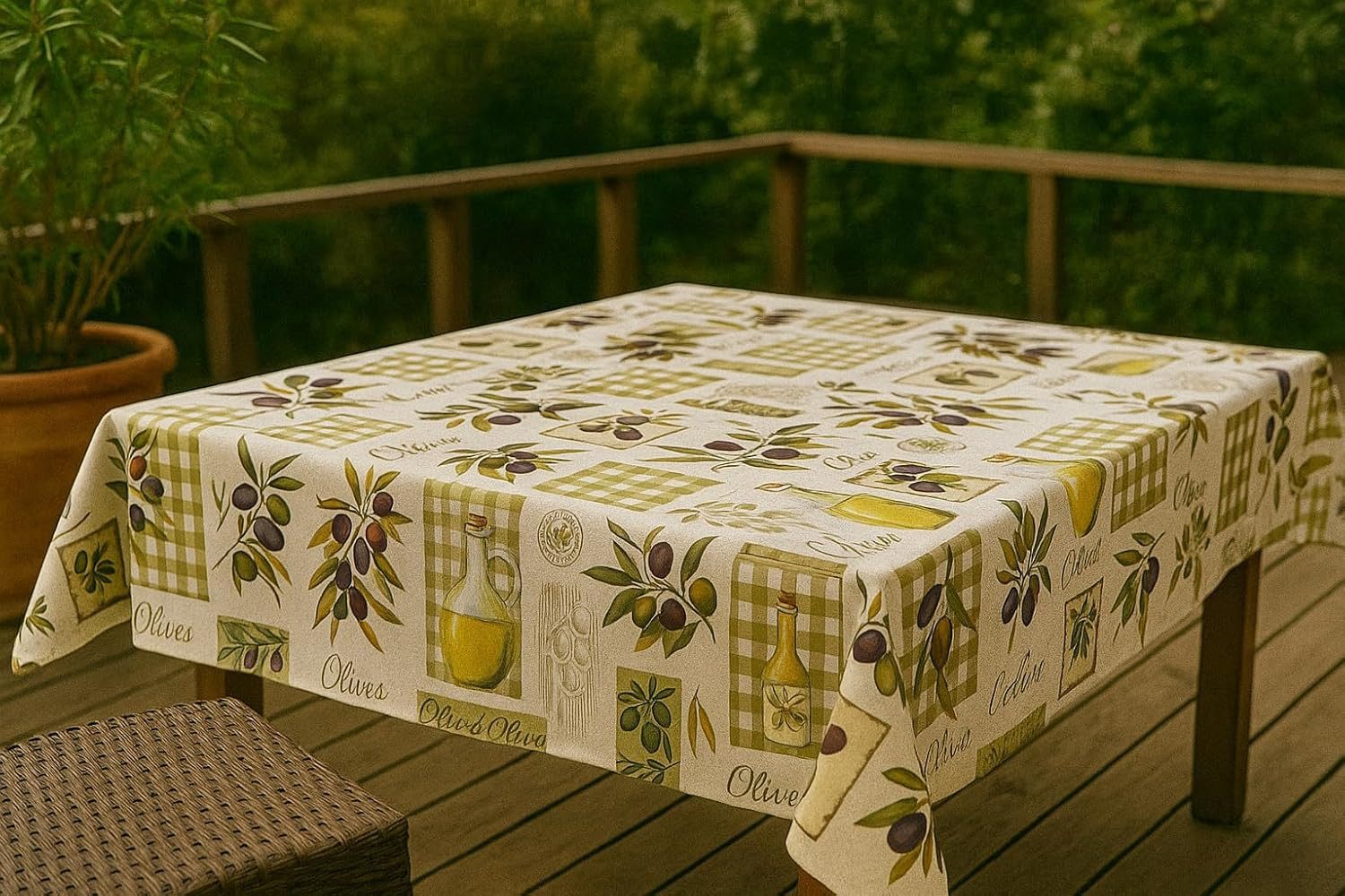 texpot Tischdecke Wachstuch Olive abwischbar Wachstuchtischdecke günstig online kaufen