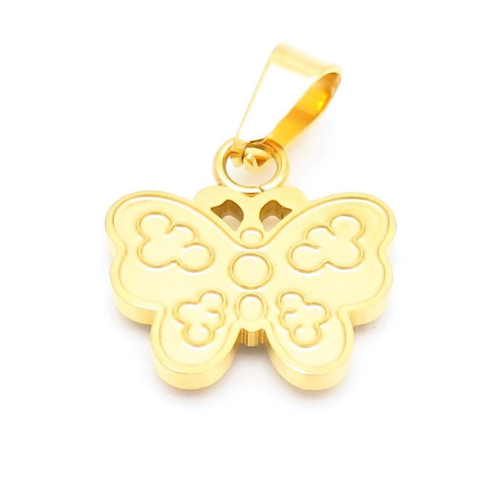 Anhänger Set Anhänger Schmetterling goldfarben aus Edelstahl Kinder