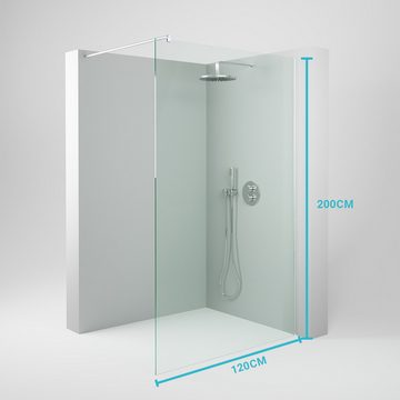 glasprofi24 Walk-in-Dusche HLO-GUB2, 8-mm-Einscheibensicherheitsglas (ESG), Made in Germany