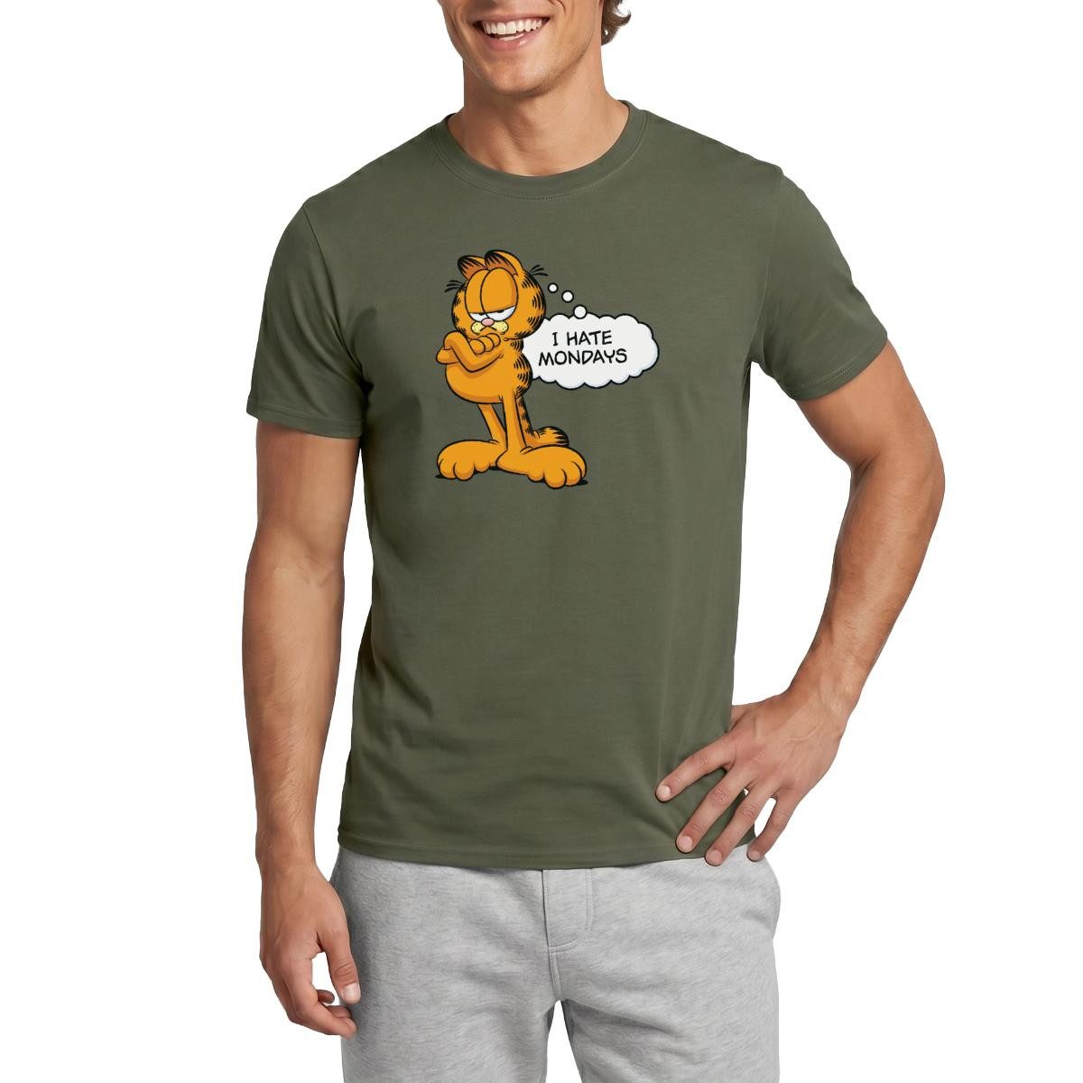T-Shirt Garfield Ich Hasse Montage Mondays Montag Männer T-Shirt