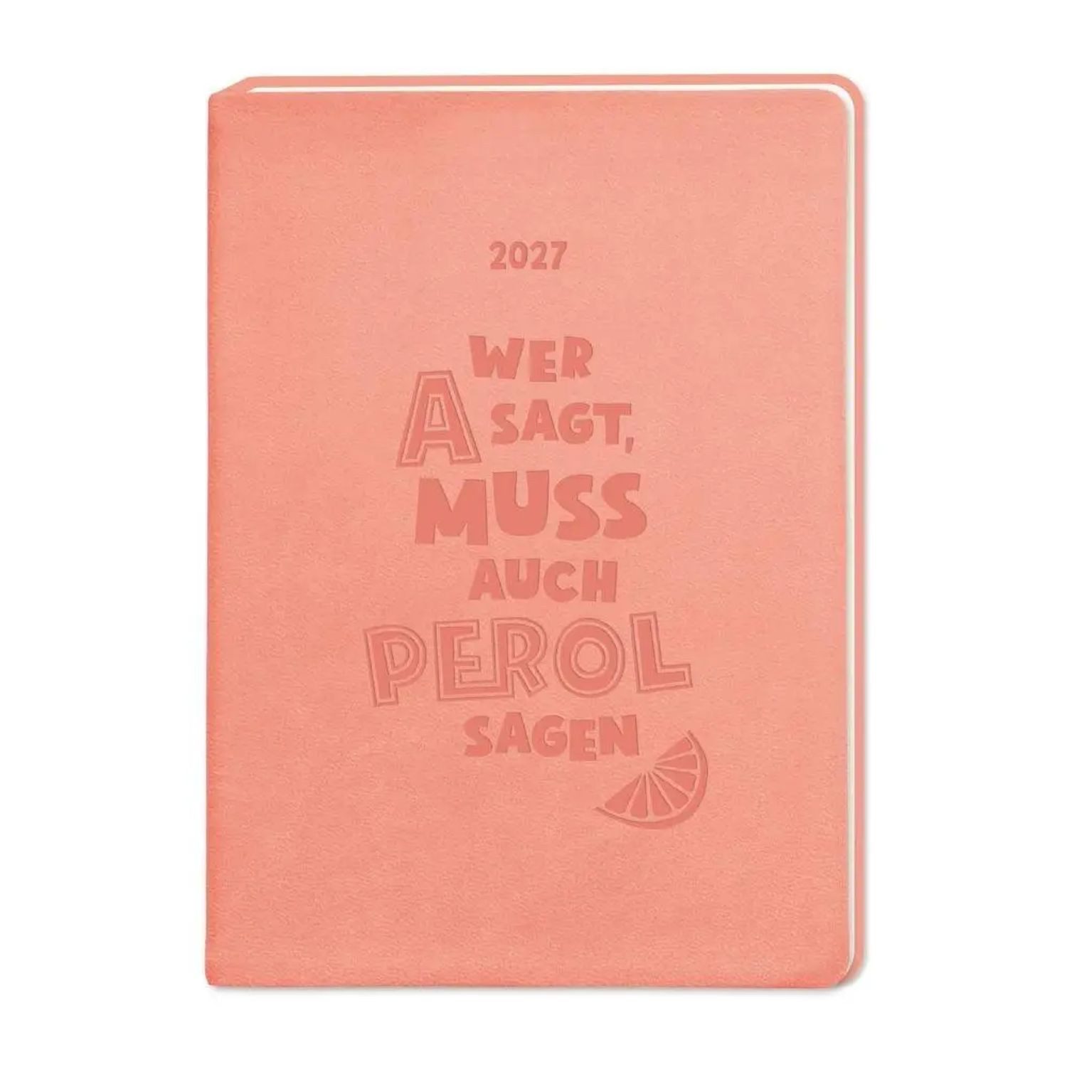 Grafik Werkstatt Taschenkalender Terminplaner Lederlook 2027 Peach