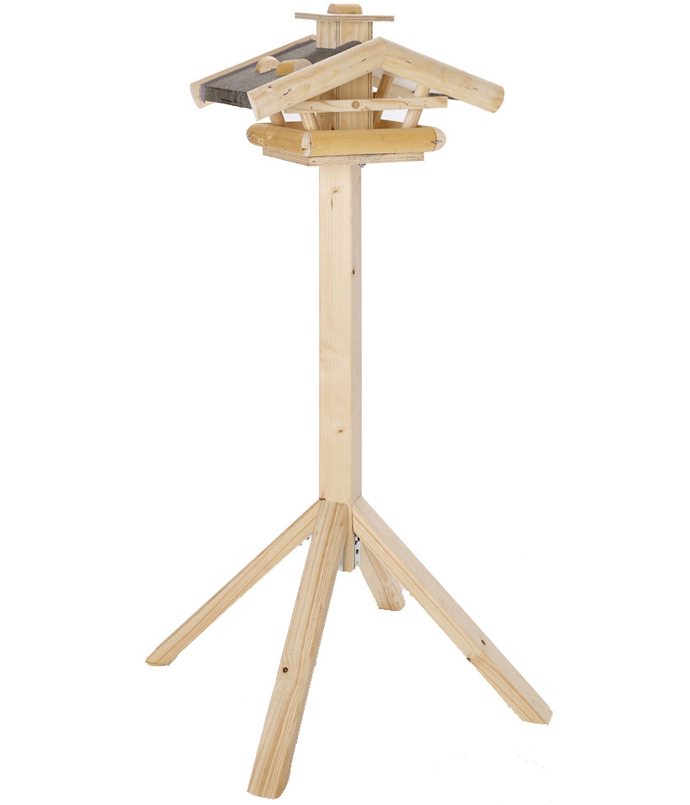 Vogelhaus Natura Wendelstein für Wildvögel, mit Ständer, 142 x 76 x 55 cm, Holz