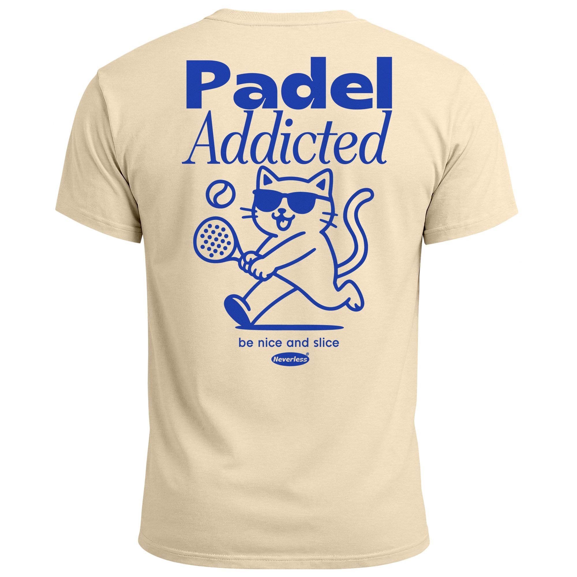 Print-Shirt Herren T-Shirt Backprint Padel Tennis Sport Funshirt aus Baumwolle