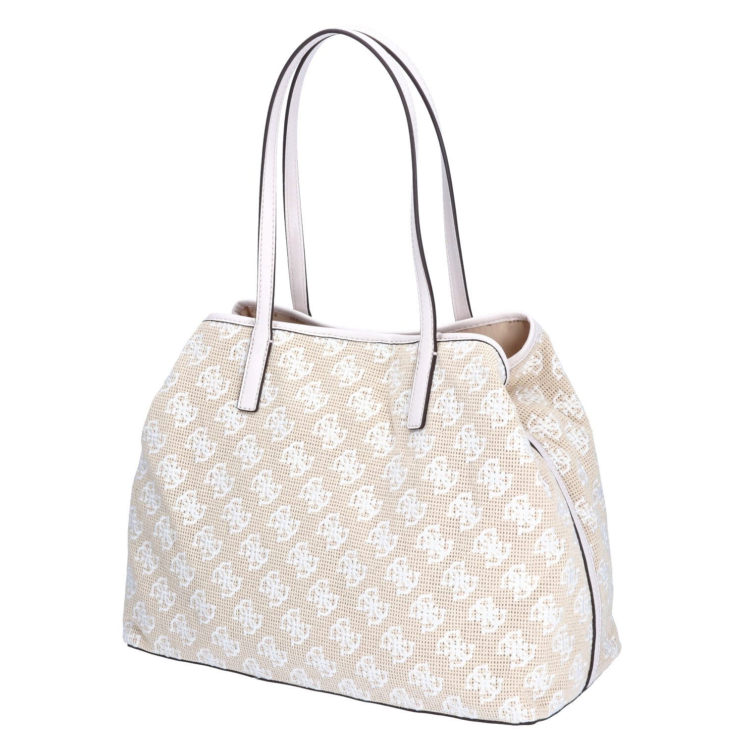 Guess Umhängetasche GUESS Damen Shopper Vikky II White Logo (1, 1-tlg., 1)