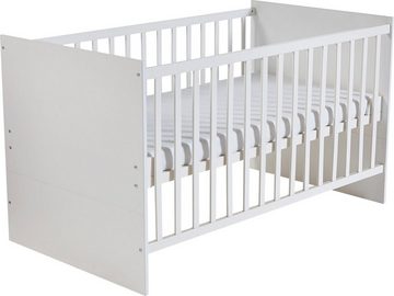 roba® Babyzimmer-Komplettset Maren, (Set, Babybett 70x140 cm, Wickelkommode & Kleiderschrank 3-türig), breite Wickelkommode - Gitterbett: umbaubar, höhenverstellbar