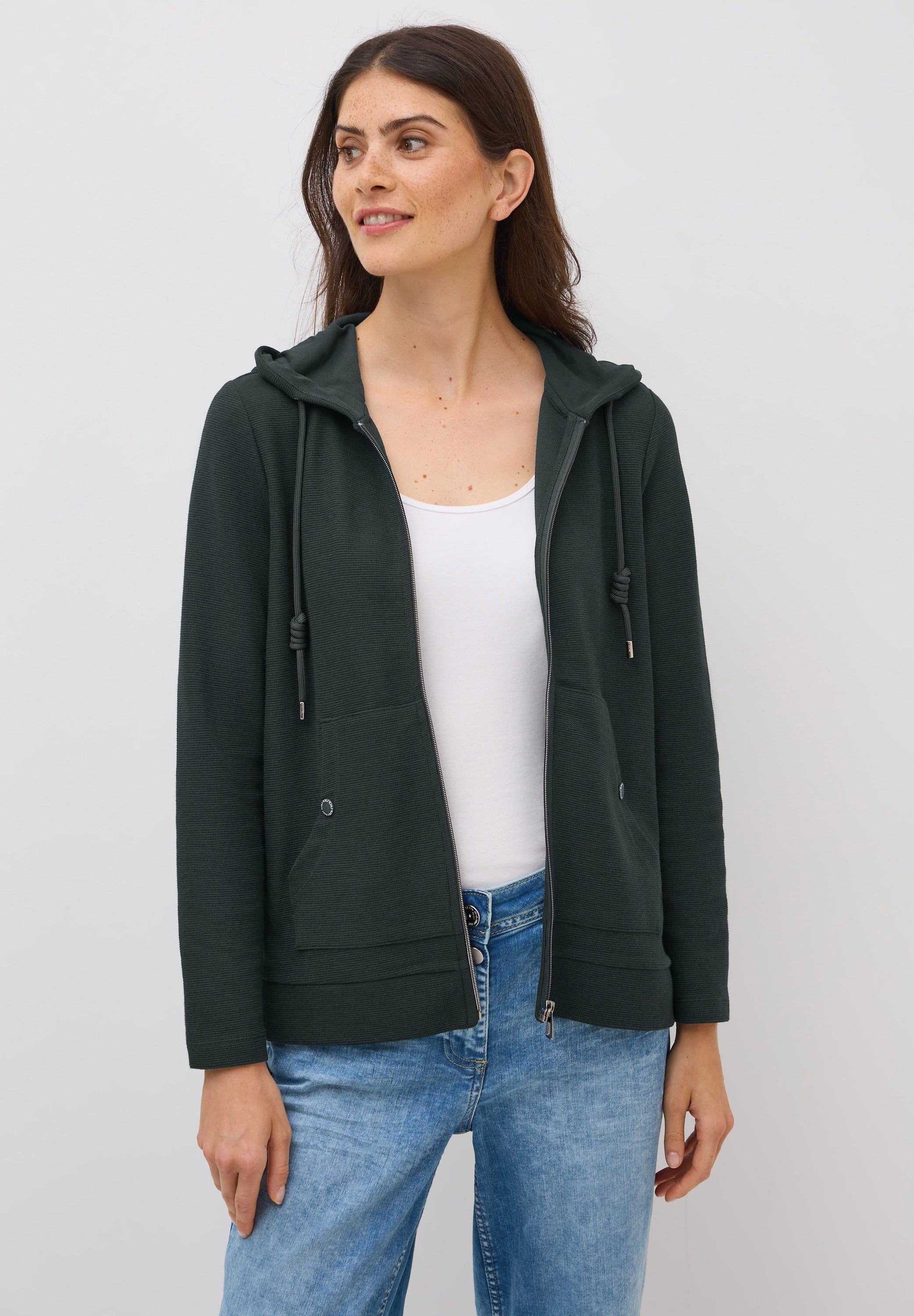 CECIL Sweatjacke mit Kängurutasche günstig online kaufen