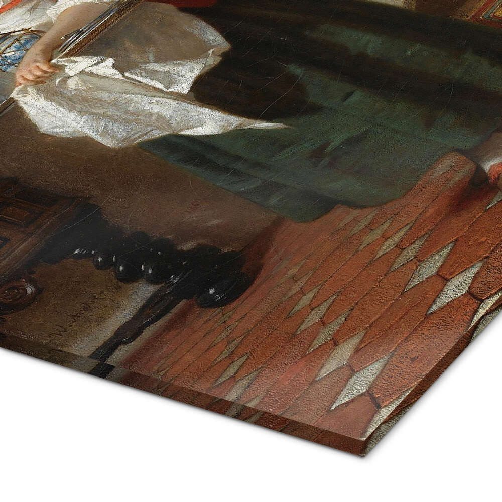 Posterlounge Wandbild Das Naschkätzchen, Wilhelm August Lebrecht Amberg, erhältlich als Poster, Leinwandbild, Wandsticker oder Acrylglasbild