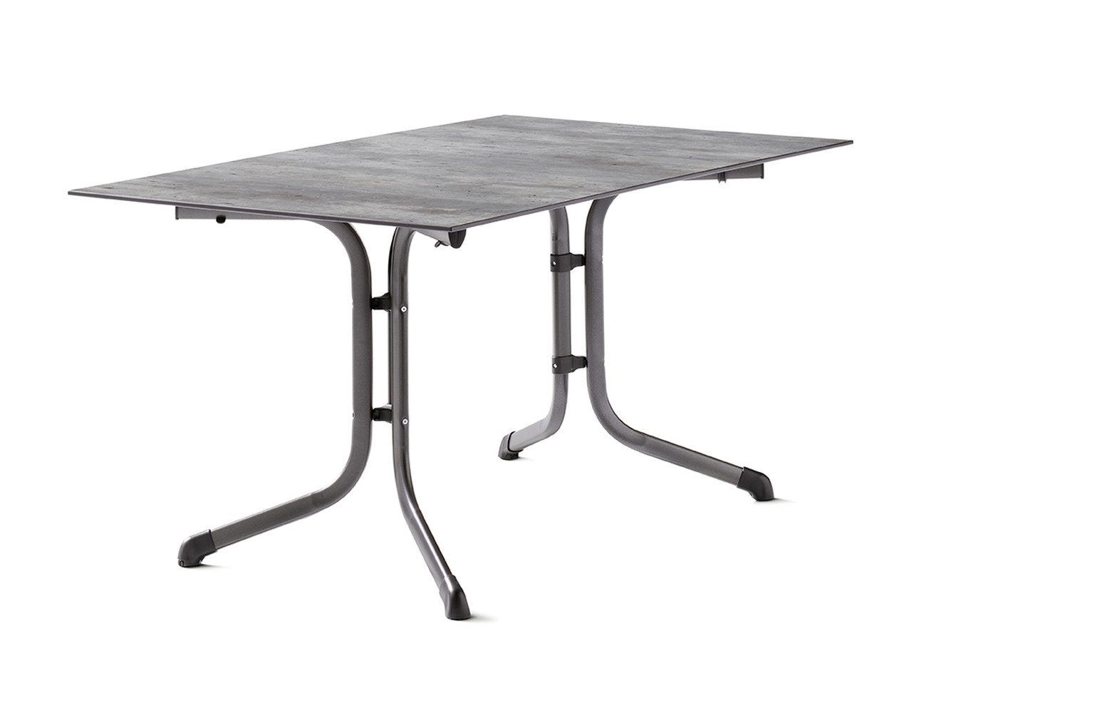 Sieger Gartenmöbel Klapptisch in Beton hell, Polytec® 140x73x90cm (BxHxT)