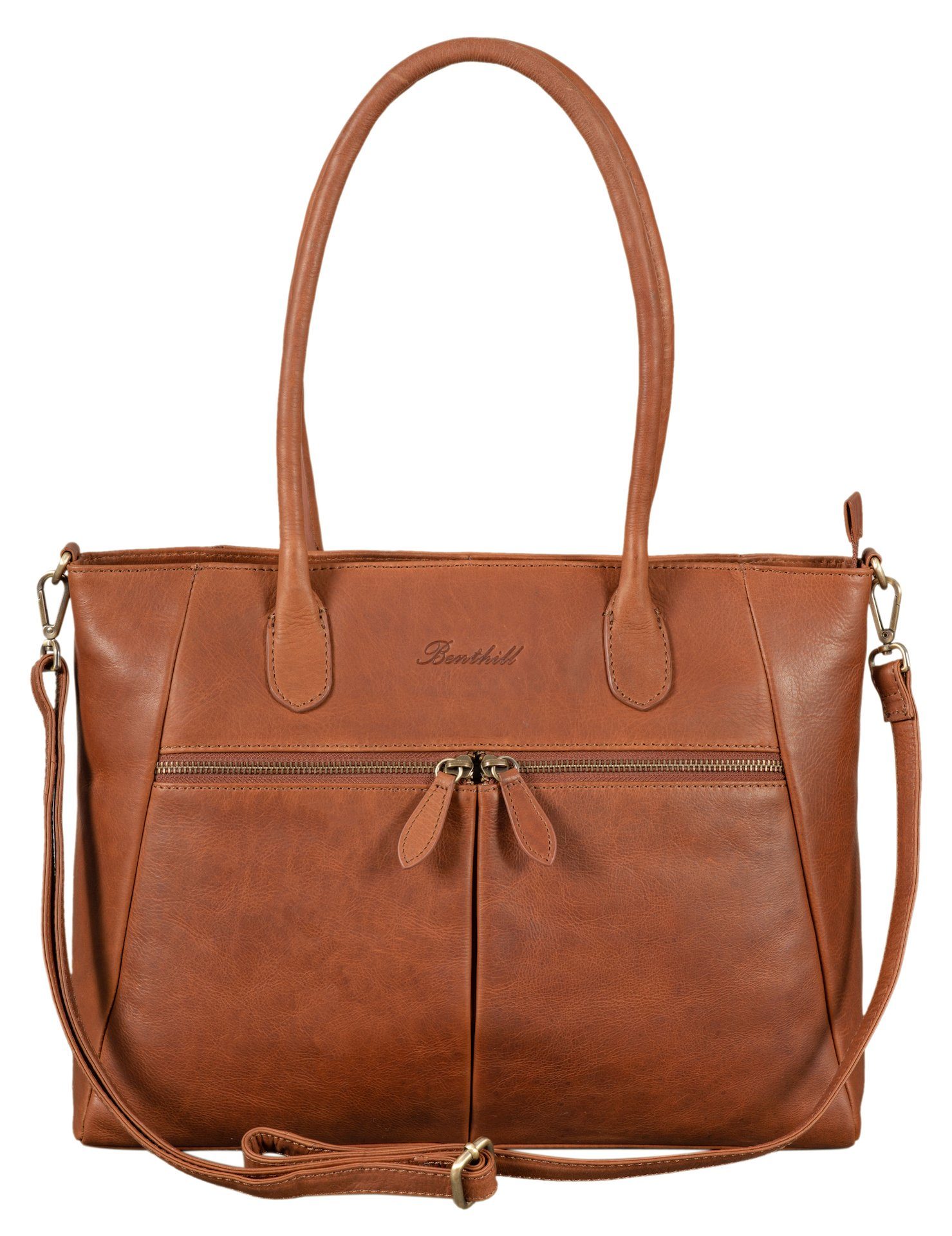 Benthill Handtasche Damen Echt Leder Damentasche Shopper Umhängetasche Schu günstig online kaufen