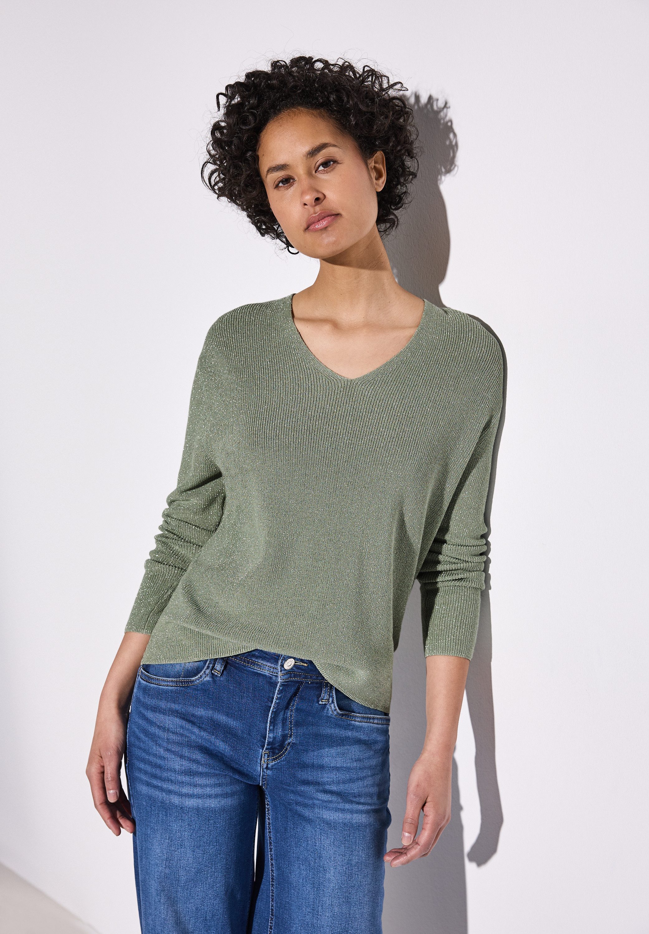 STREET ONE Strickpullover mit metallisierten Fasern