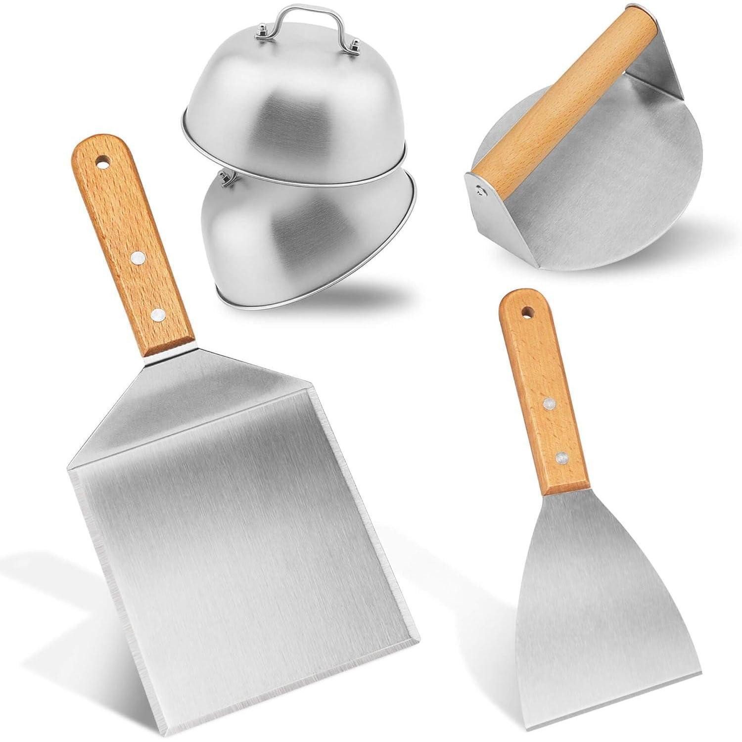 LuxusKollektion Grillbesteck-Set Smash Burger Set 5-teilig mit Zubehör, (5 tlg)
