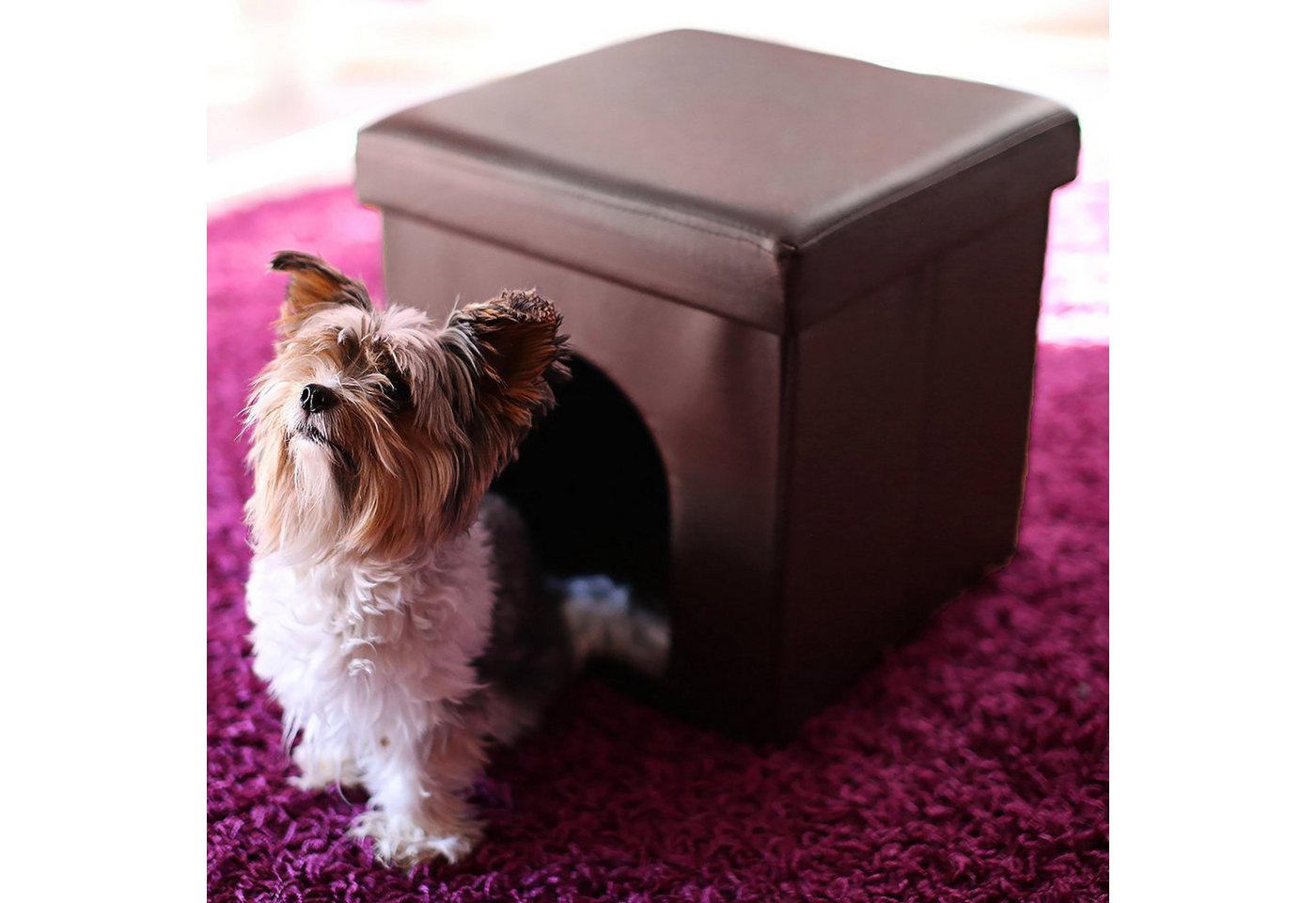 Thumbnail - relaxdays Indoorhütte 2-tlg. Hunde Set