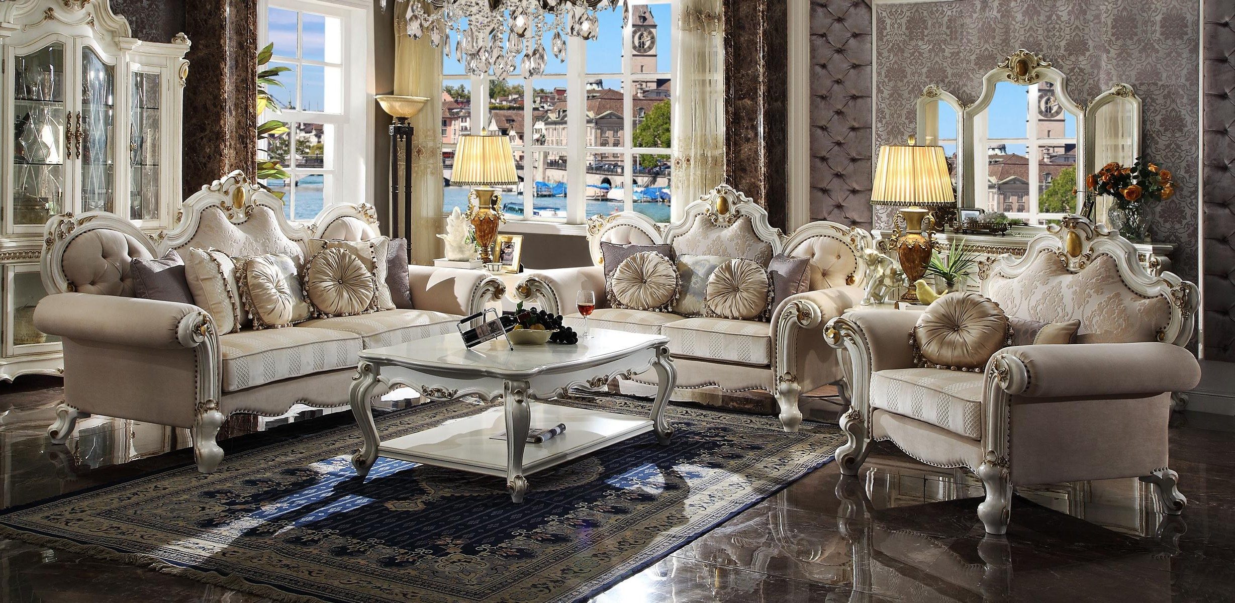 Xlmoebel Polstergarnitur Sofagarnitur 3+2+1 Sitzer Wohnlandschaft Couch Textil, (3-tlg), Made in Europa