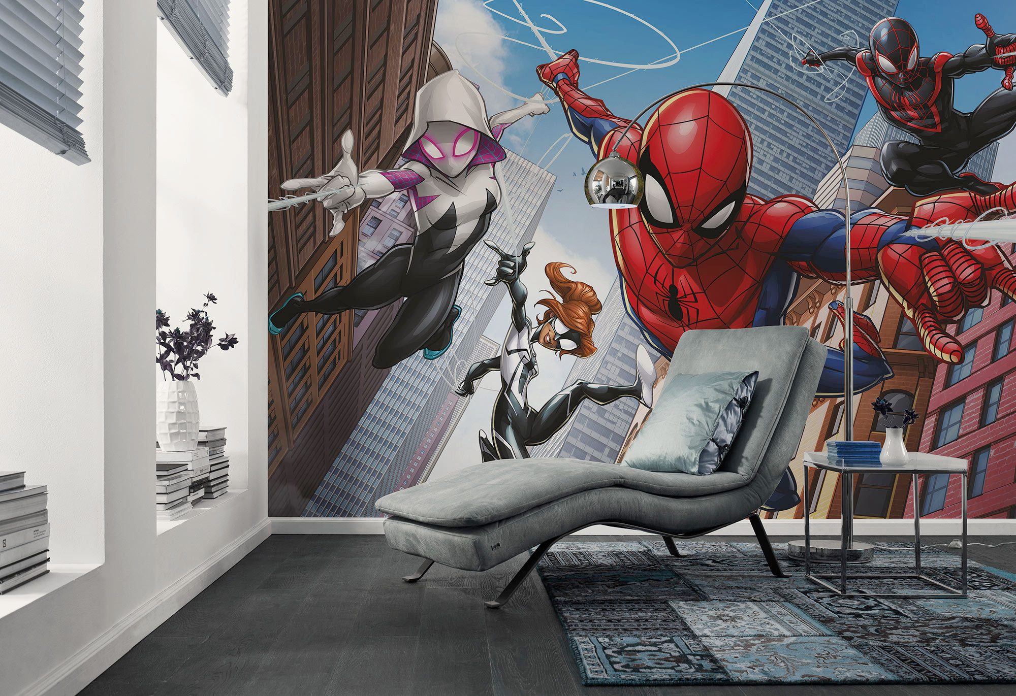 Komar Kindertapete Marvel Spider-Man Swinging Crew, günstig online kaufen
