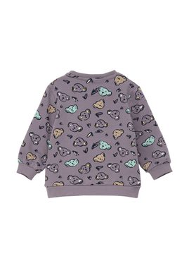 s.Oliver Sweatshirt Sweatshirt mit All-over-Print Rippblende