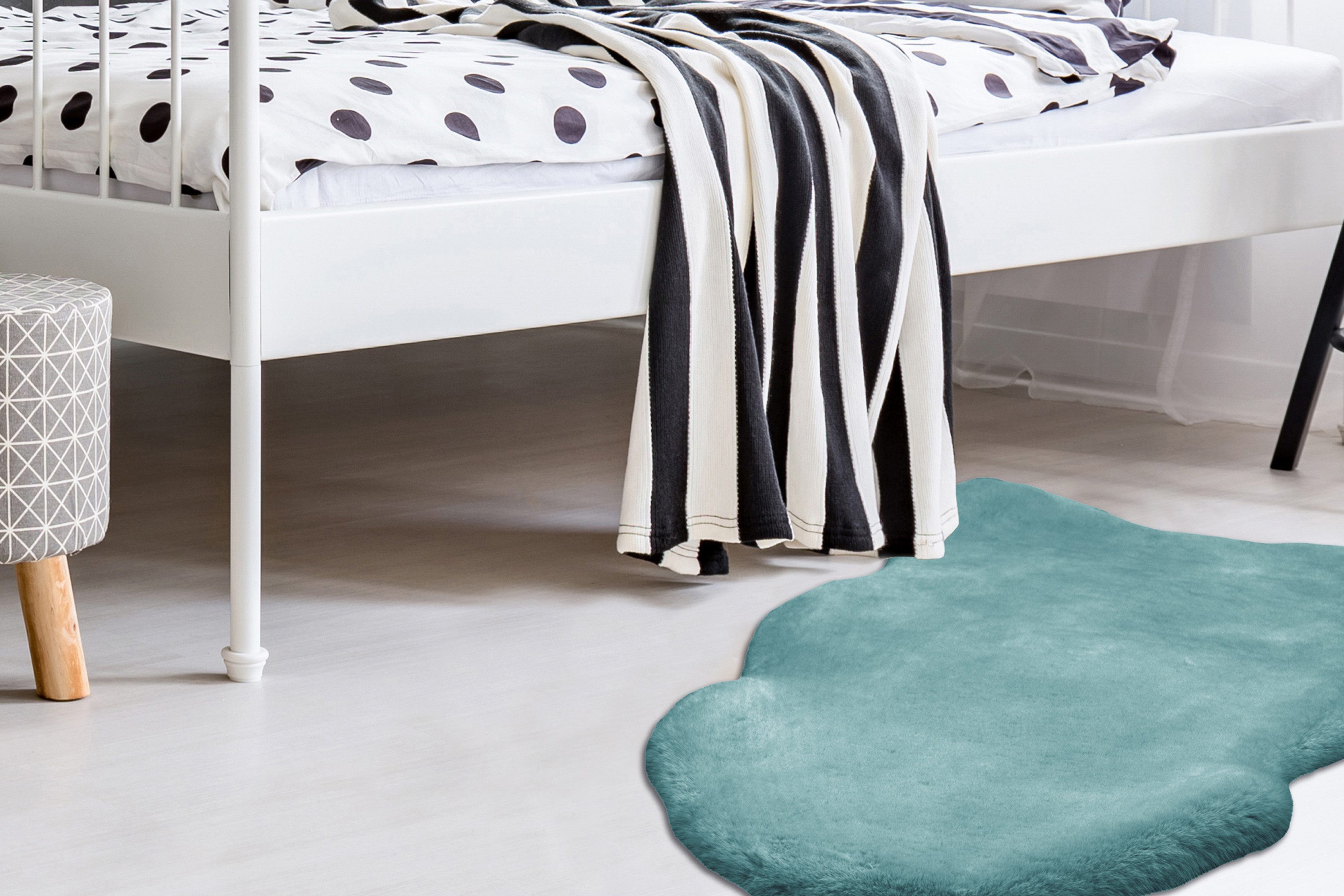 Arte Espina Fellteppich Rabbit 200, fellförmig, Höhe: 35 mm, Kunstfell, Kannichenfell Haptik, weich, Wohnzimmer alle Räume,Hochflor