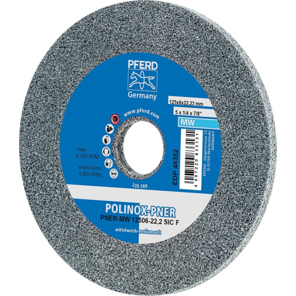 PFERD PNER-MW Pferd F 12506-22,2 SiC Schleifaufsatz 44691452 125 POLINOX-Kompaktschleifrad