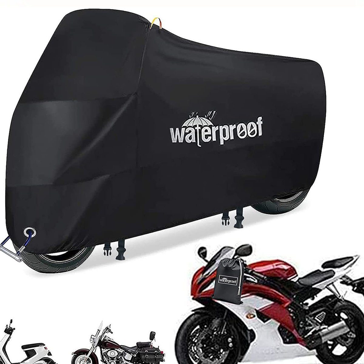 XDeer Fahrradschutzhülle Fahrradabdeckung wasserdicht Oxford-Gewebe Fahrradschutzhülle, Fahrradplane mit Beutel 200*70*110 cm