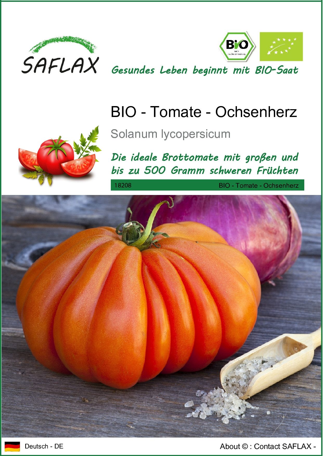 SAFLAX Gemüsesamen SAFLAX - Samen - BIO - Tomate - Ochsenherz günstig online kaufen
