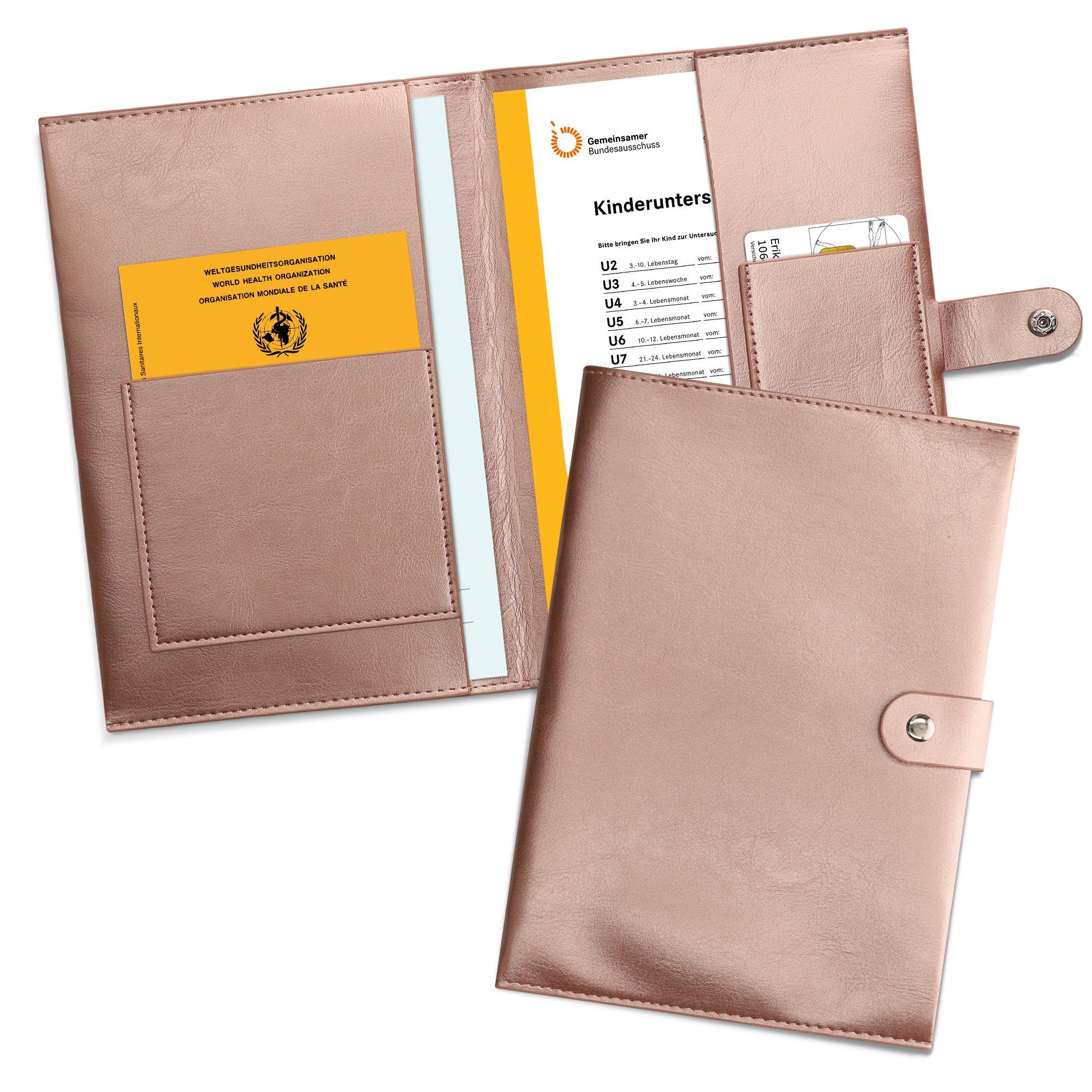kwmobile Sleeve, Kunstleder Hülle für deutsches Untersuchungsheft UHeft Hülle und Impfpass