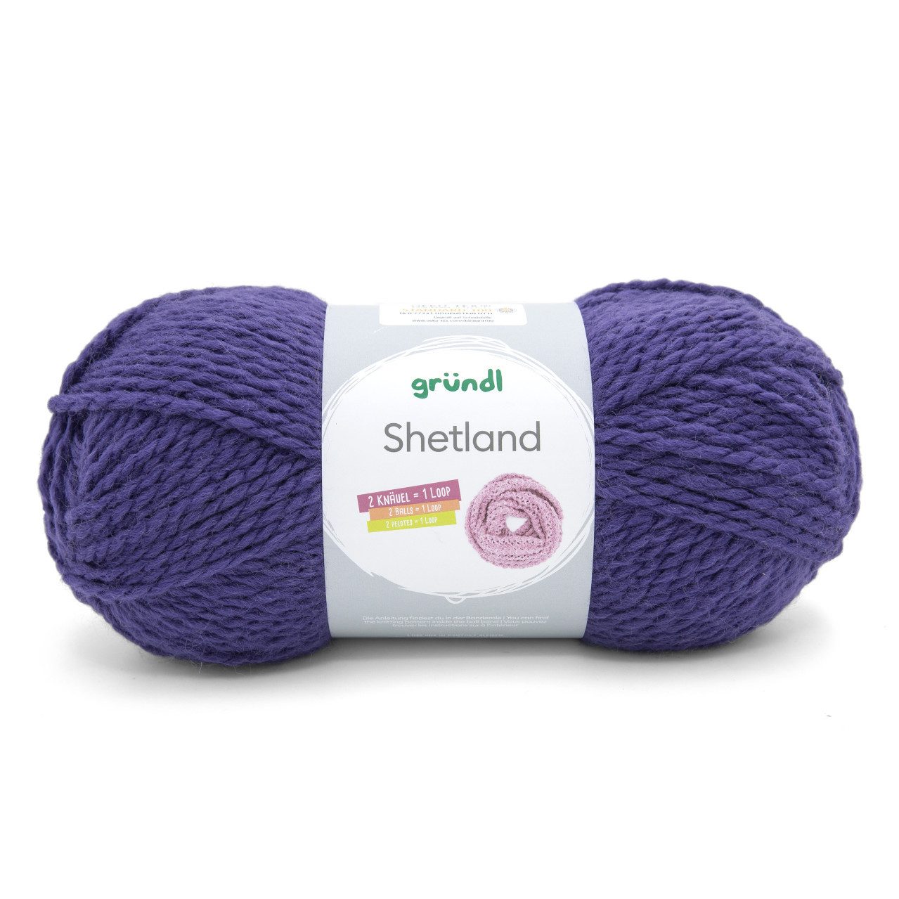 Gründl Gründl Wolle Shetland,100 g, lila Häkelwolle