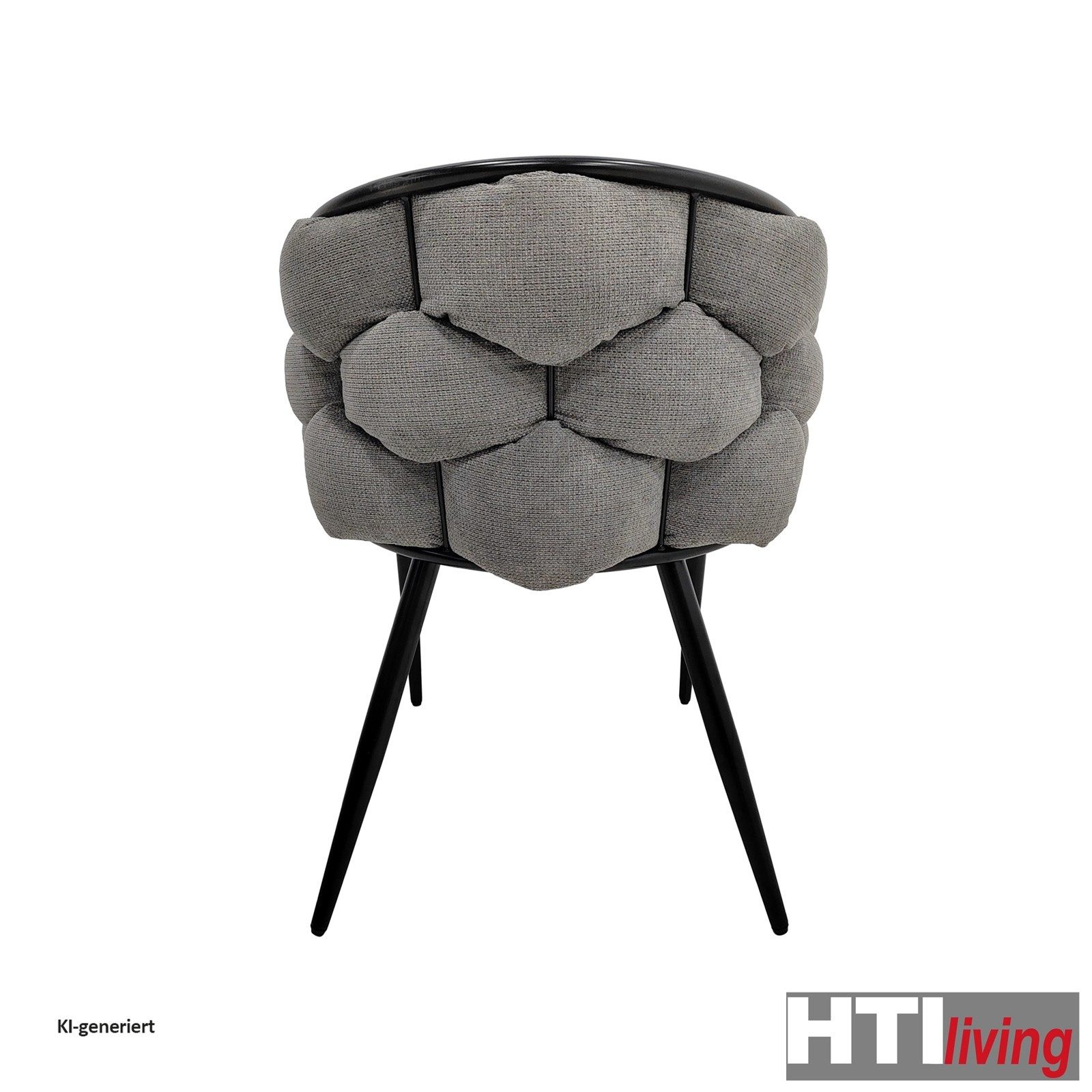 HTI-Living Esszimmerstuhl Stuhl Alsen Schwarz (Stück, 1 St), Design Polsterstuhl Esszimmerstuhl – Bild 5 von 5