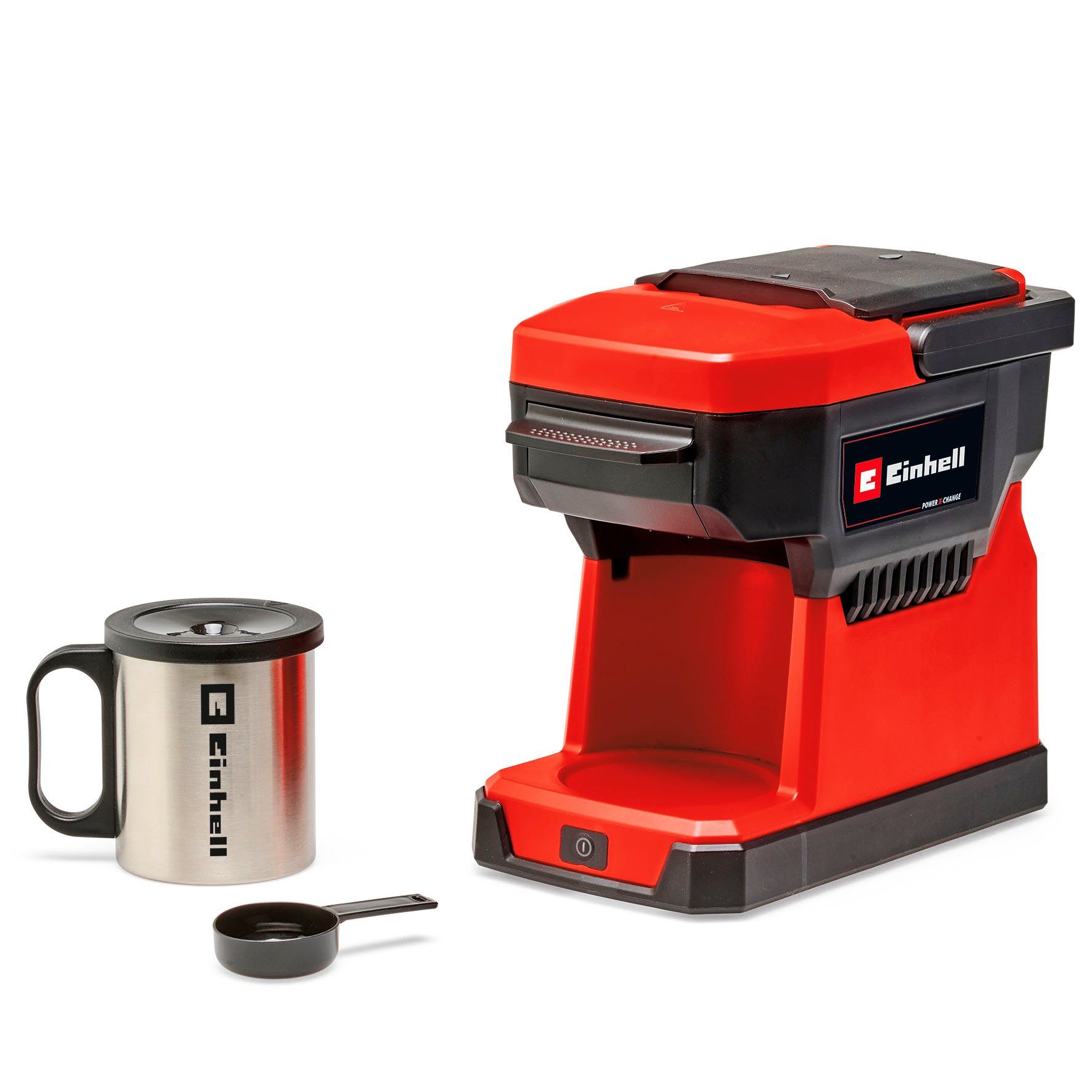 Einhell Kaffeepadmaschine TE-CF 18 Li-Solo, 0,24l Kaffeekanne, Korbfilter