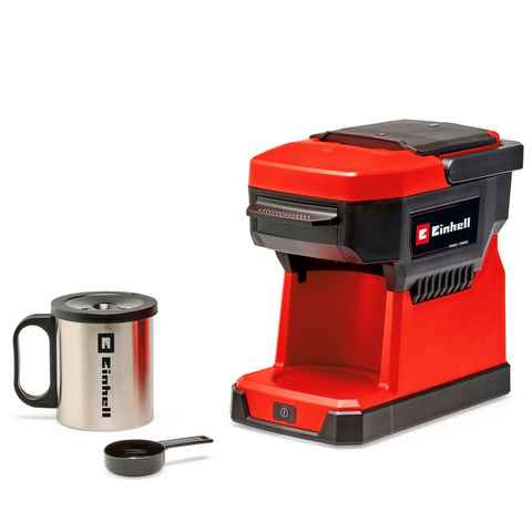 Einhell Kaffeepadmaschine Power X-Change TE-CF 18 Li-Solo, 0,24l Kaffeekanne, Korbfilter