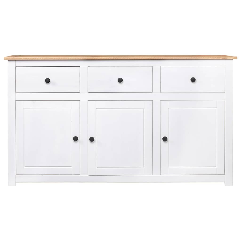 furnicato Sideboard Weiß 135x40x80 cm Kiefernholz Panama (1 St) günstig online kaufen